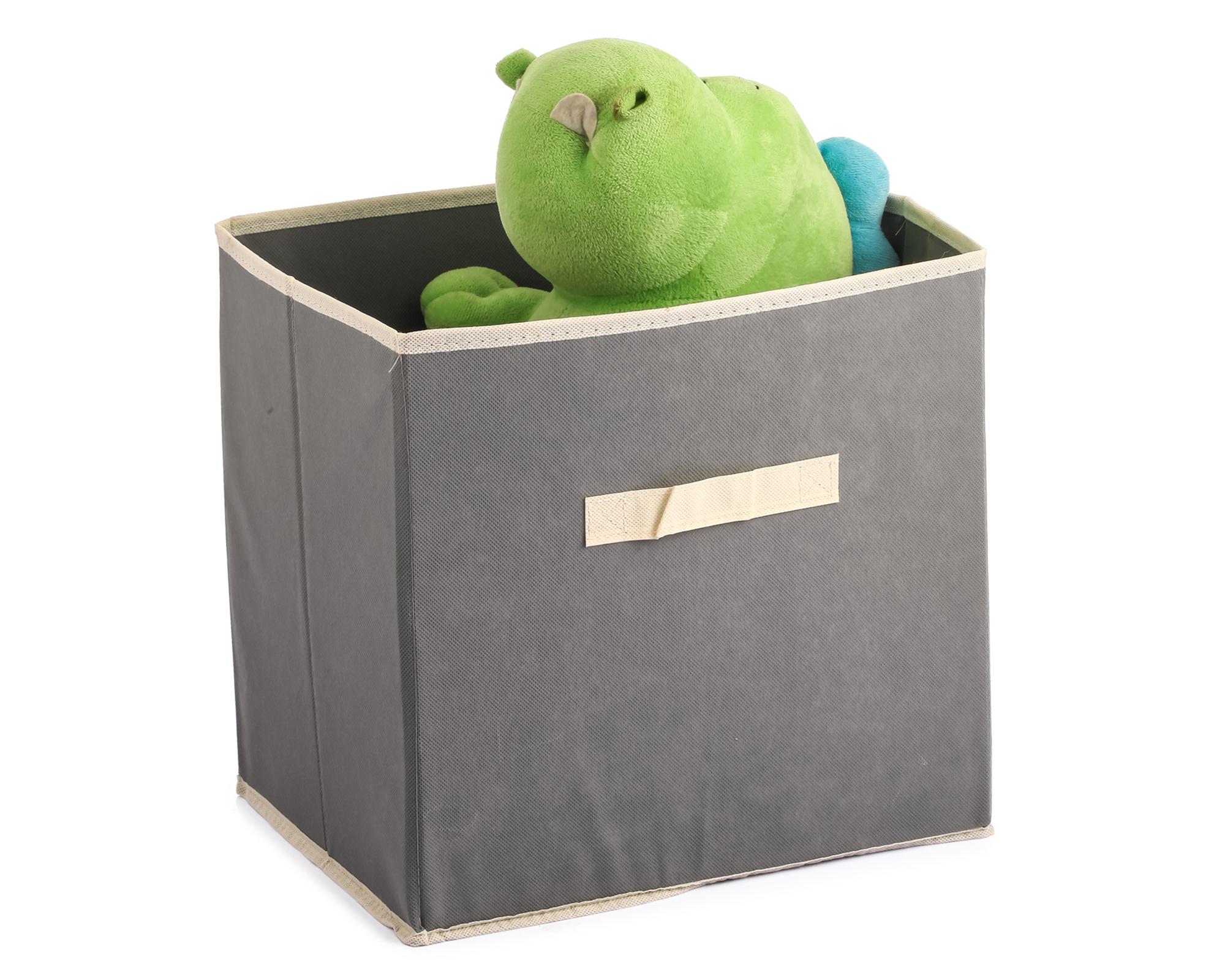 Caja plegable tela gris Cotidiana-1