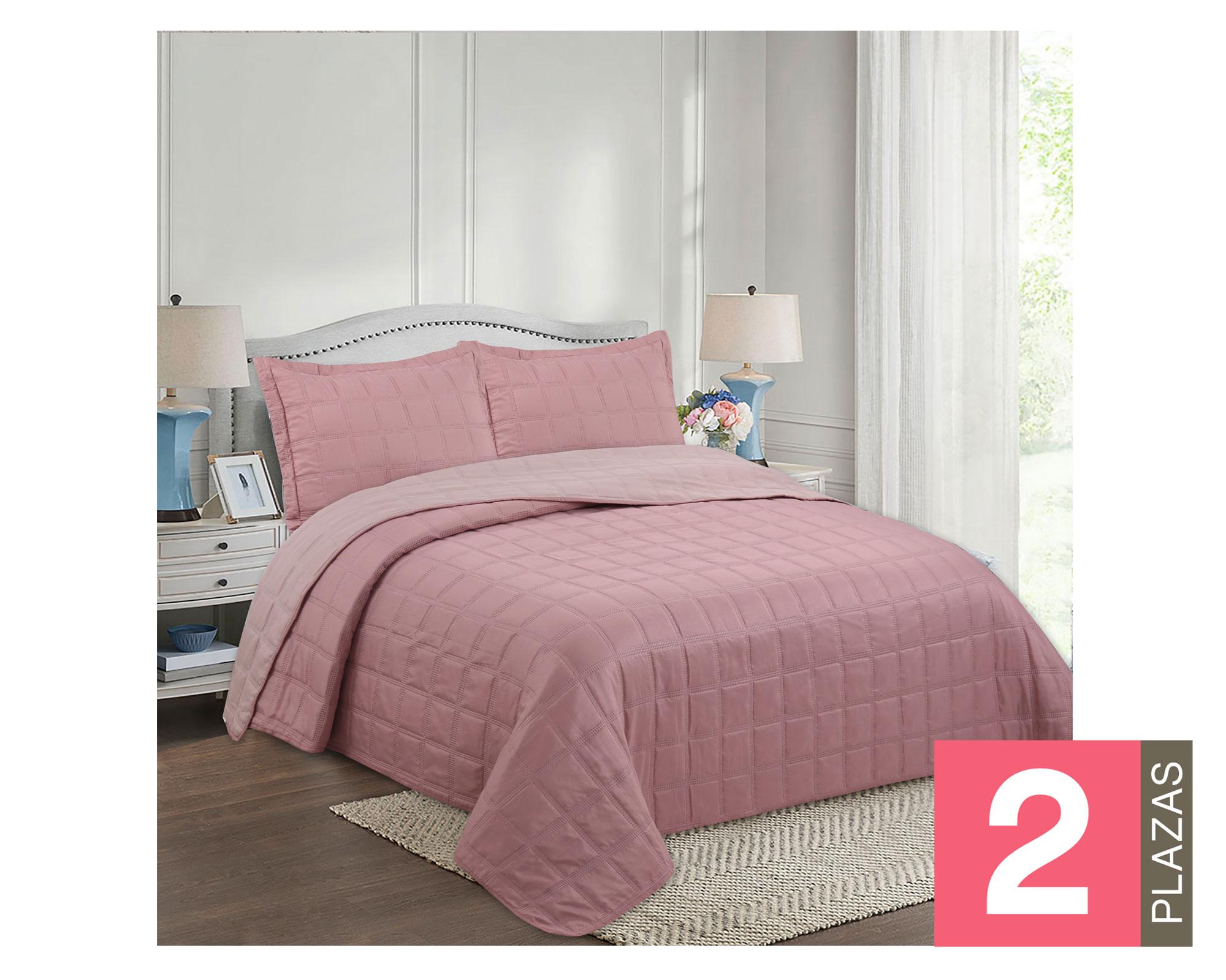 Quilt 2 plazas rosado Cotidiana-0