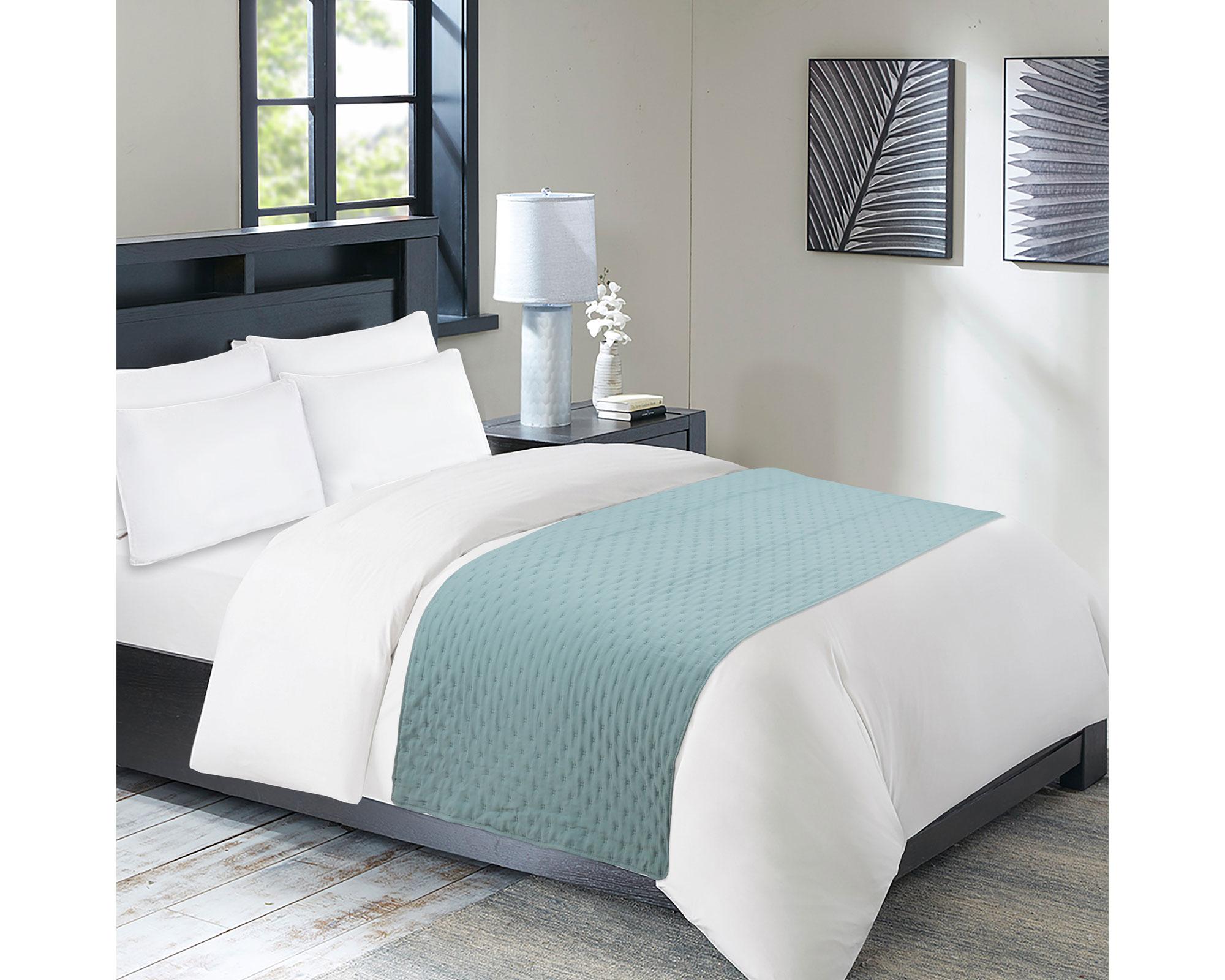 Pie de cama Cotidiana Prew aqua 90x220 cm-2