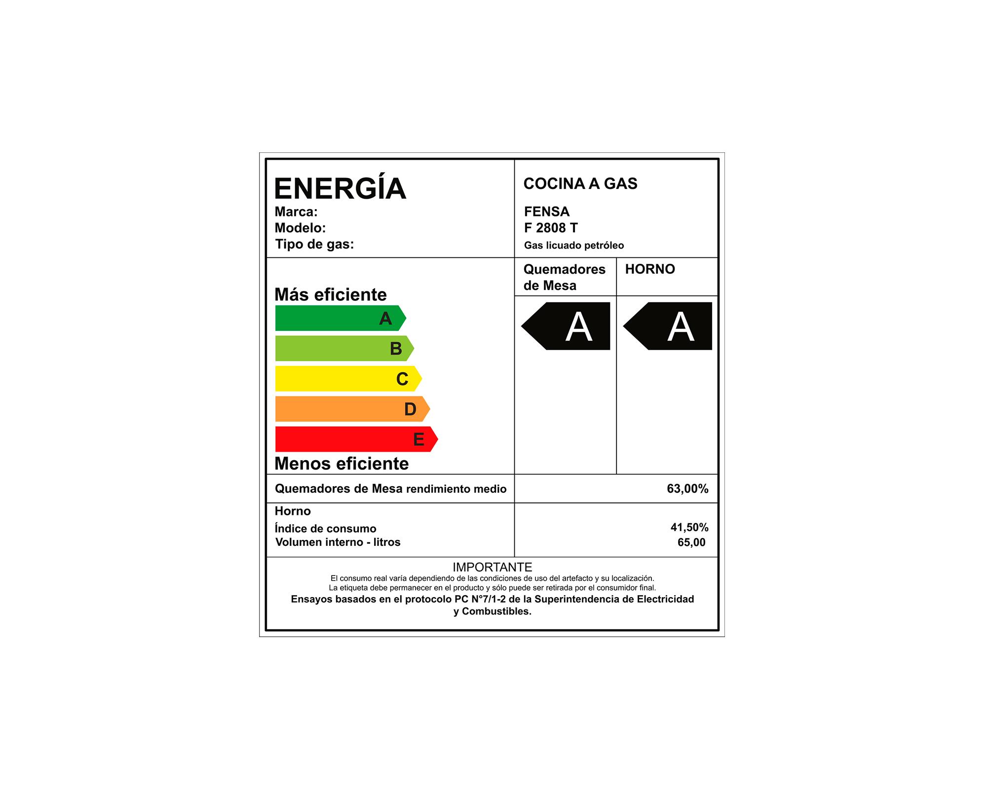 Cocina F 2808 T 4 quemadores gas licuado-9
