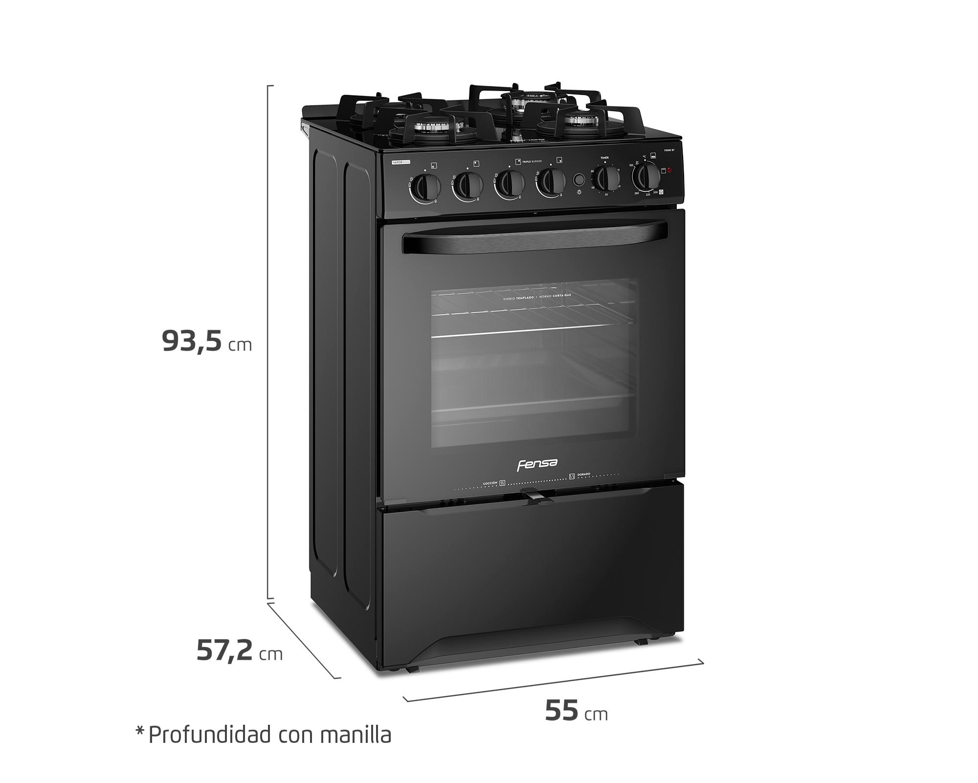 Cocina F 3000 BT 4 quemadores gas licuado-7