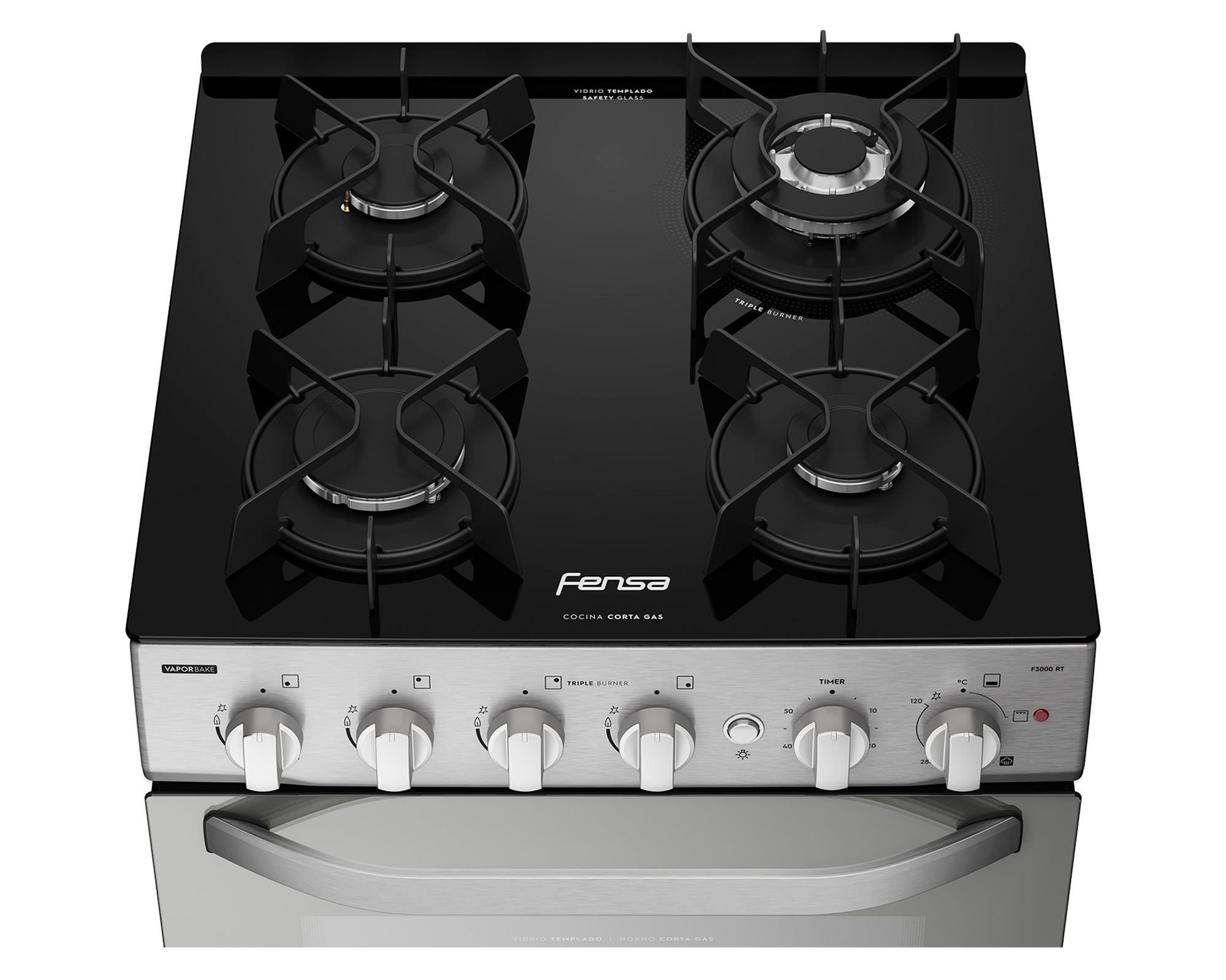 Cocina F 3000 RT 4 quemadores gas licuado-3