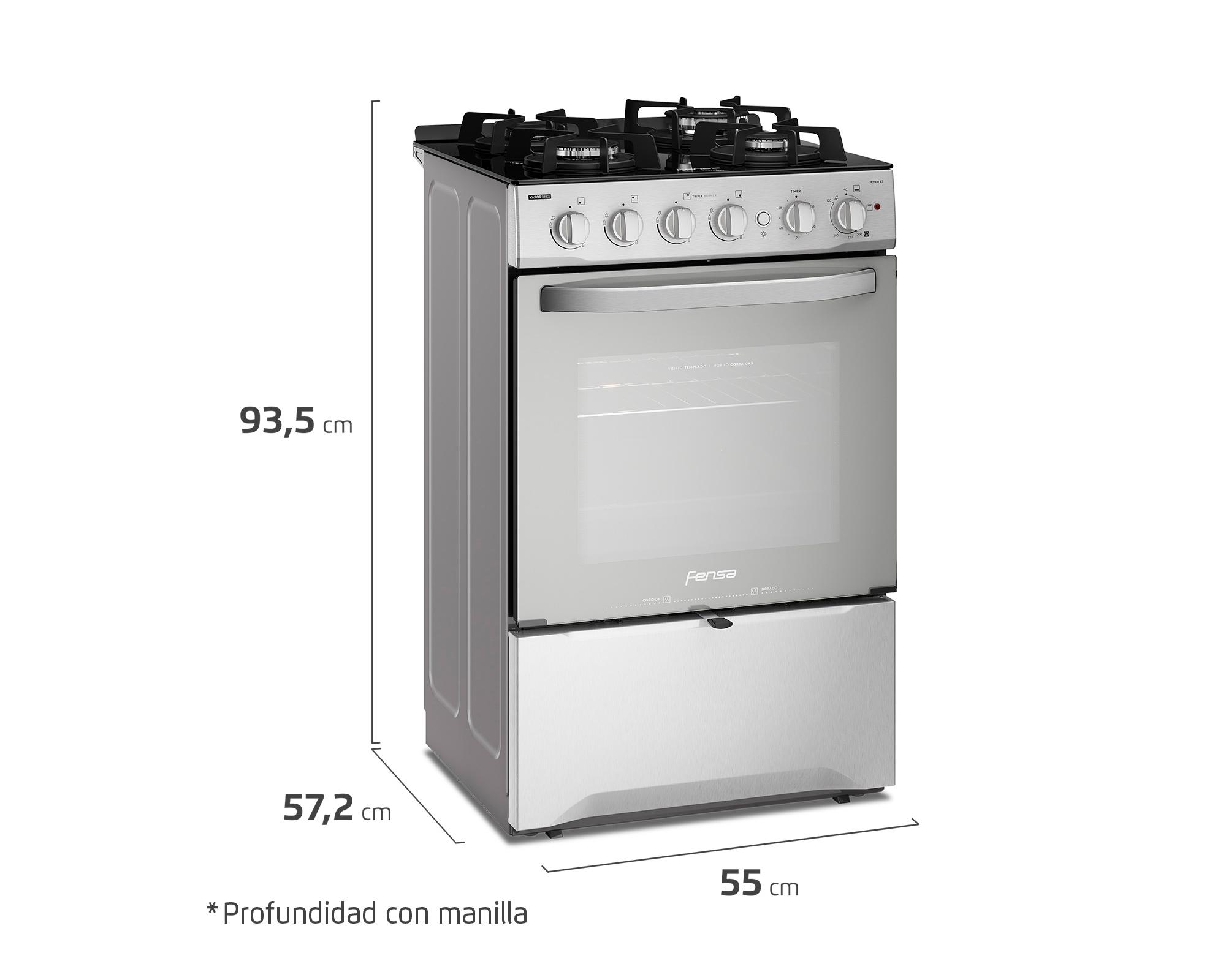 Cocina F 3000 RT 4 quemadores gas licuado-7