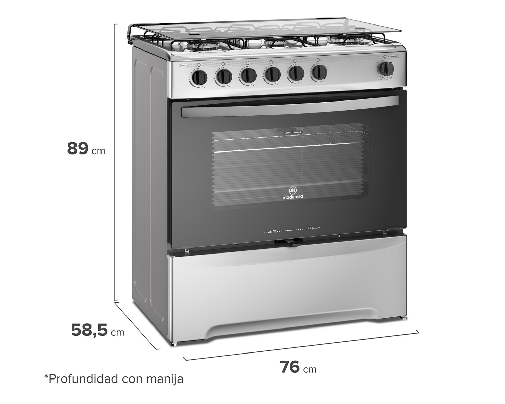 Cocina 6 quemadores M 820 T Mademsa-6