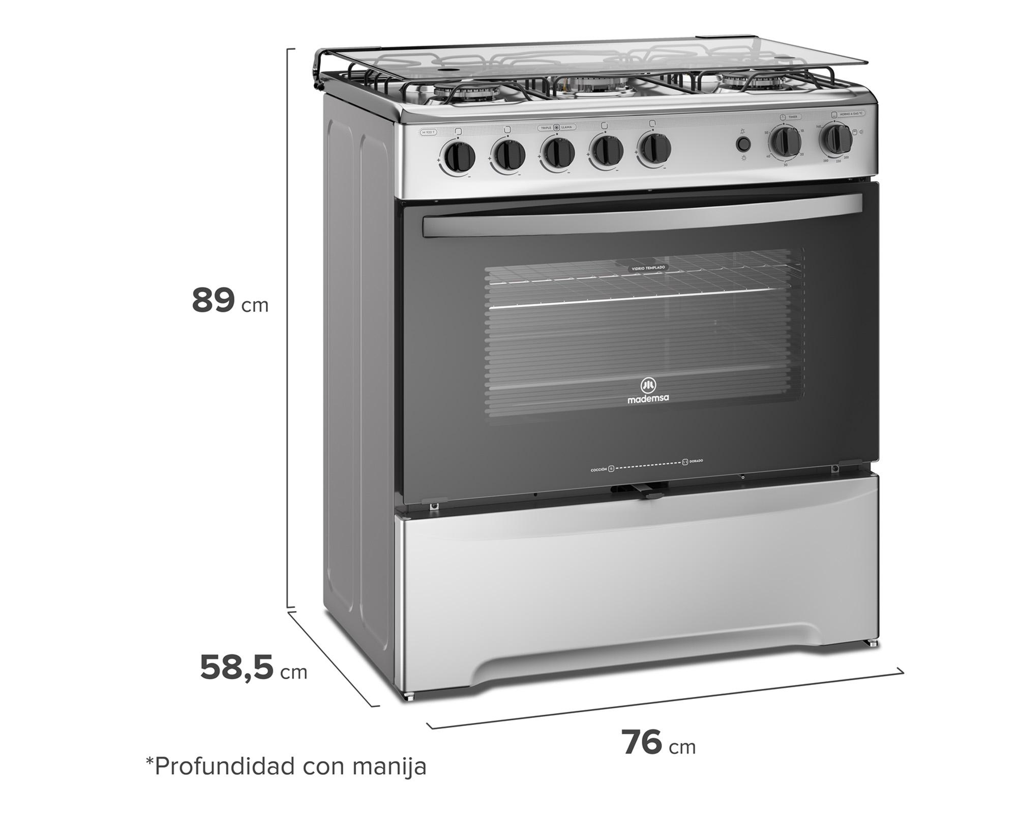 Cocina M 920 T 5 quemadores gas licuado y natural-6