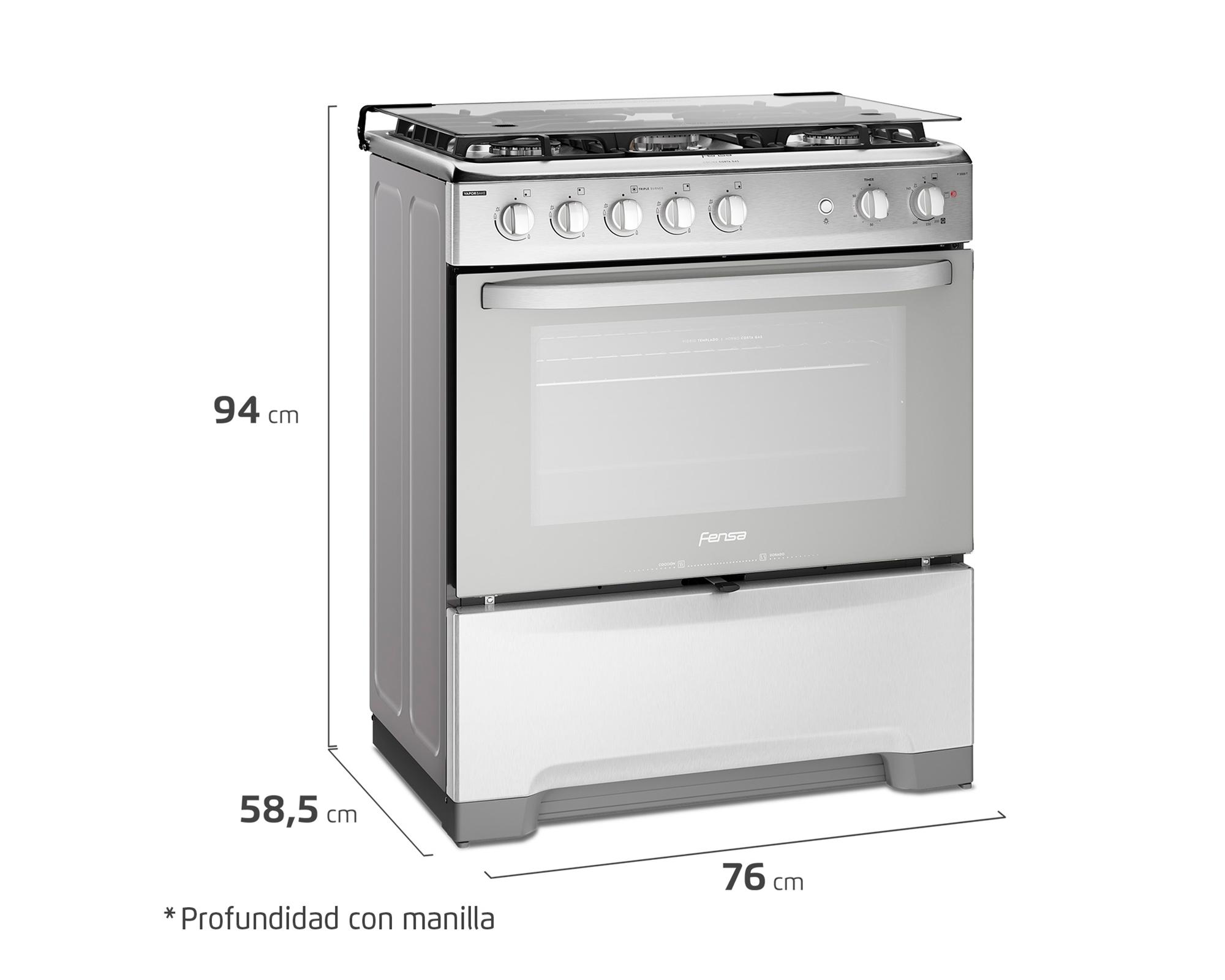 Cocina F 5500 T 5 quemadores gas licuado-7