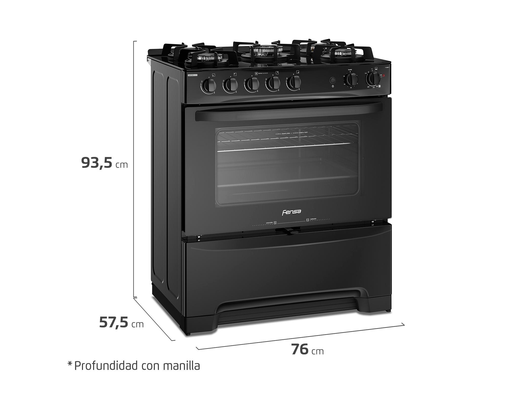 Cocina F 6500 T 5 quemadores gas licuado-7