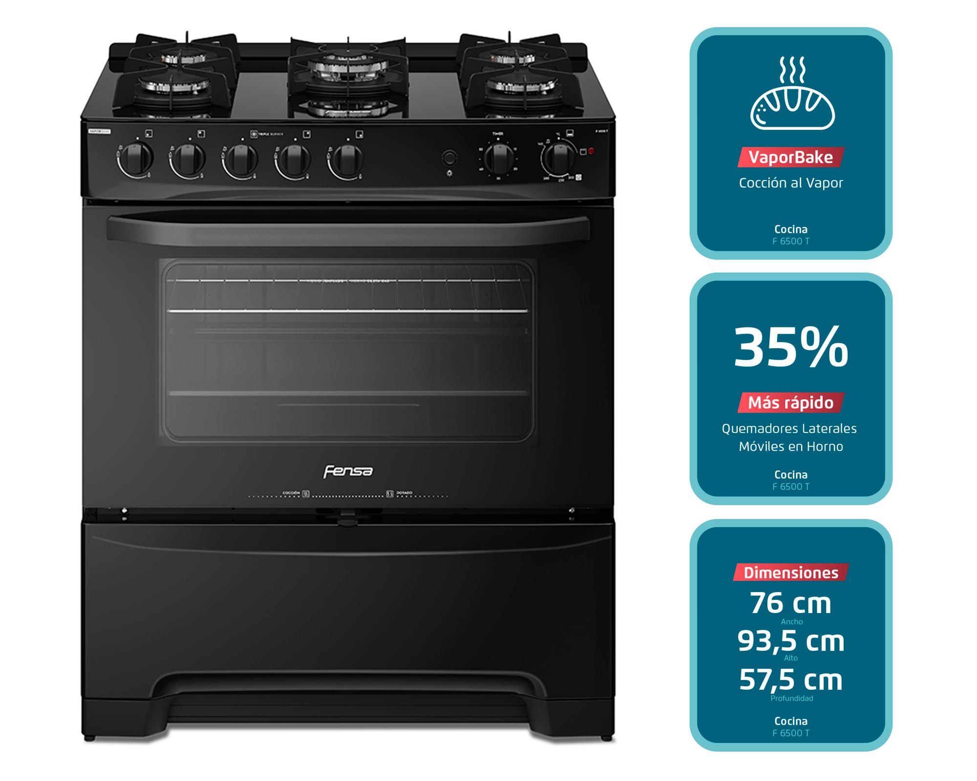 Cocina F 6500 T 5 quemadores gas licuado-2