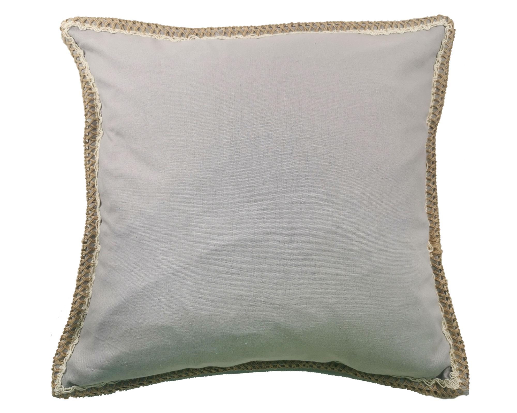 Almohadón decorativo Cotidiana Liso gris 45x45 cm-0