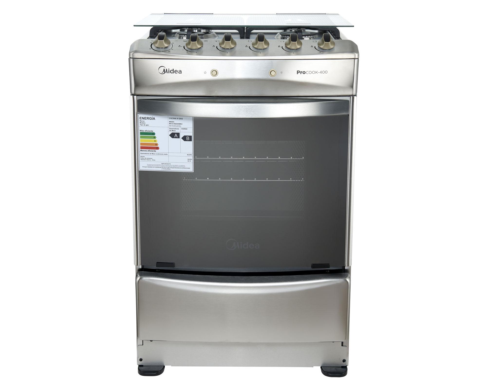 Cocina a gas 4 quemadores MCG-4QI24NS Midea-0