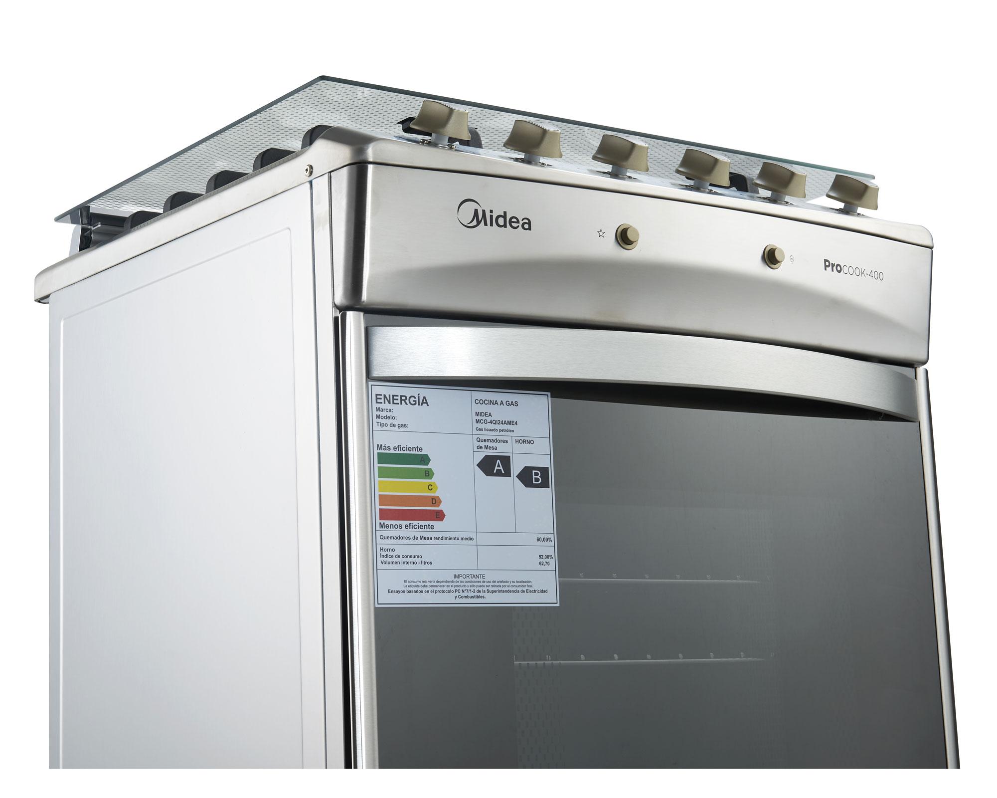 Cocina a gas 4 quemadores MCG-4QI24NS Midea-3