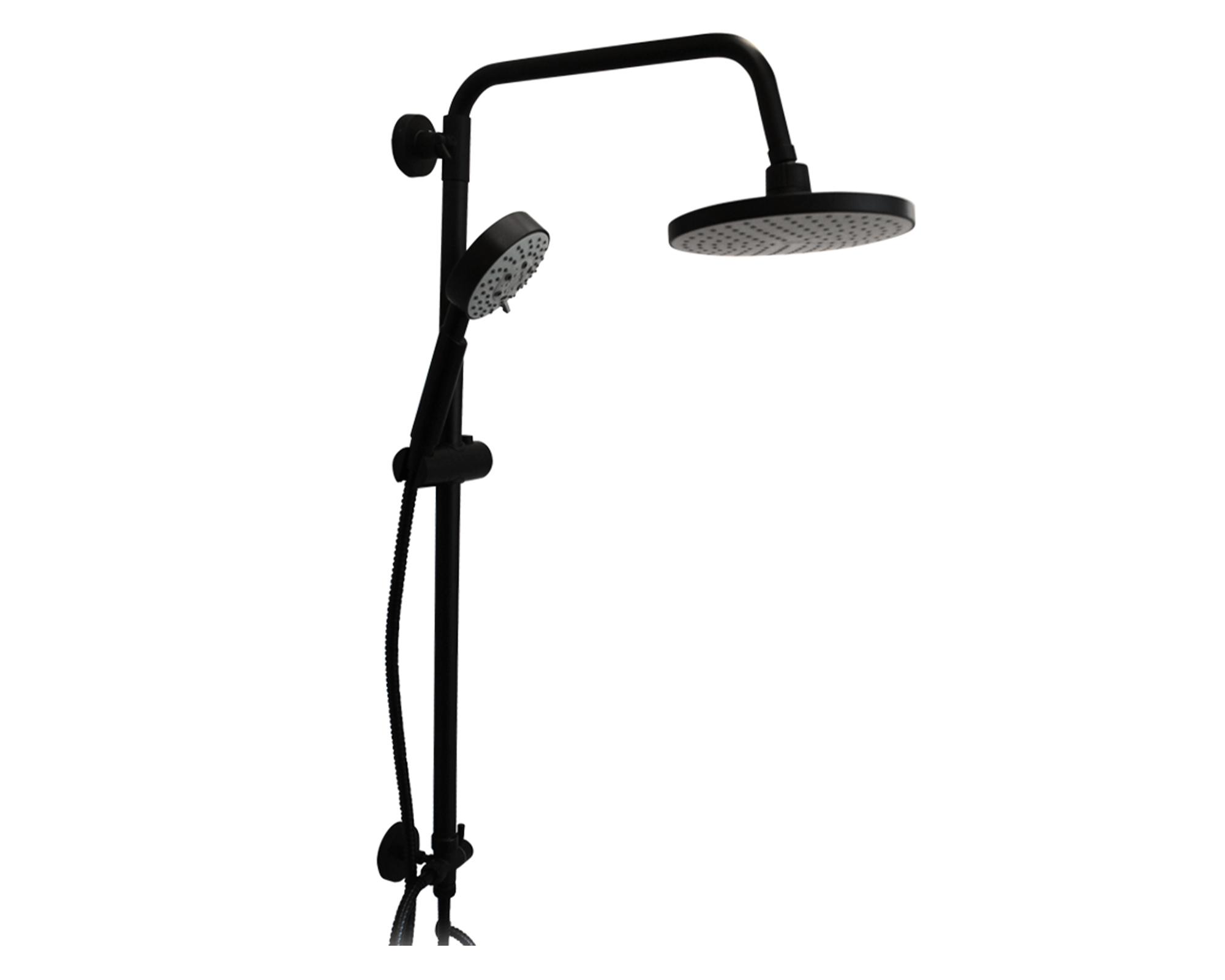 Columna de ducha Venti negro mate 100x20x45 cm-0