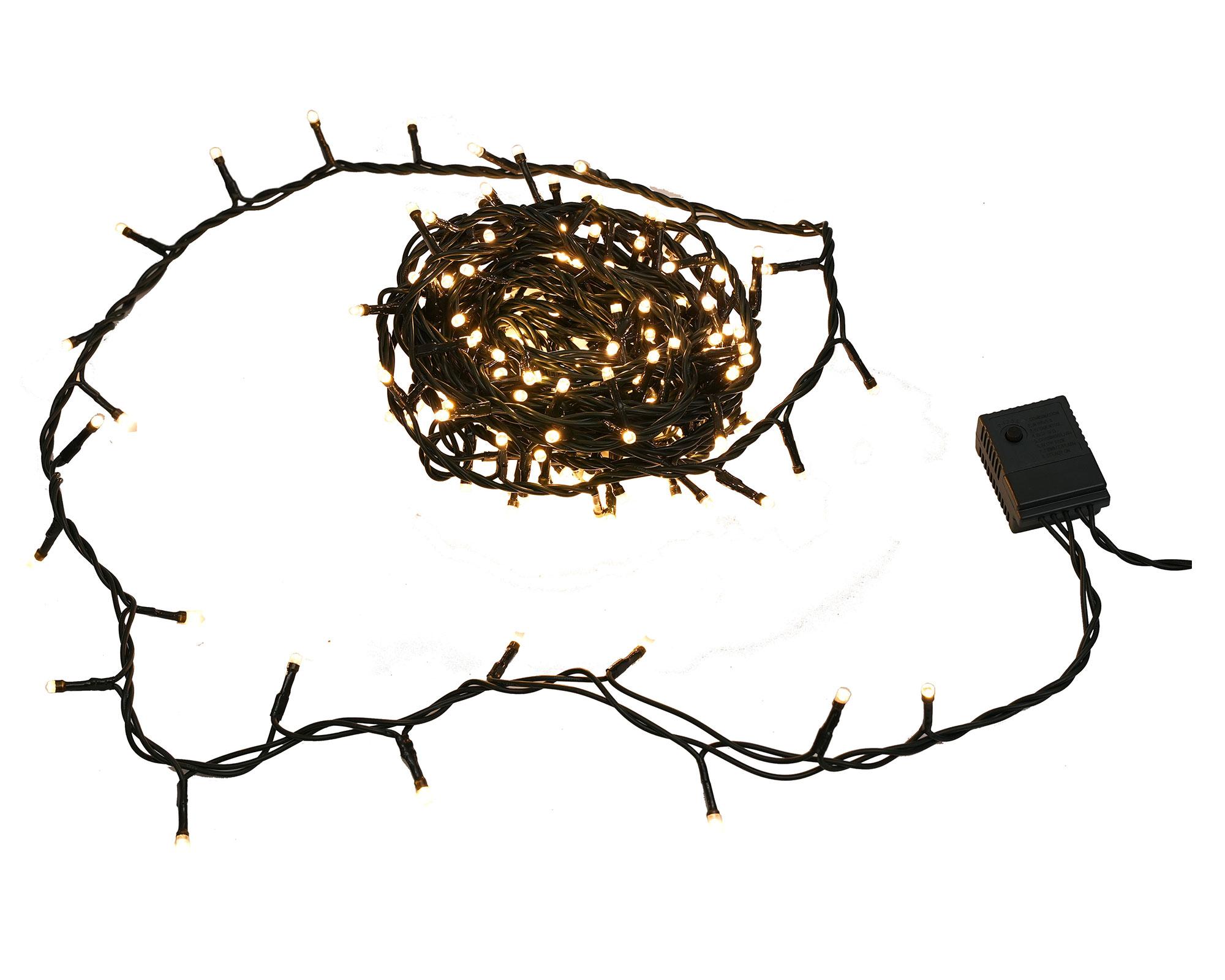 Guirnalda navidad LED 200L luz blanca cálida-1