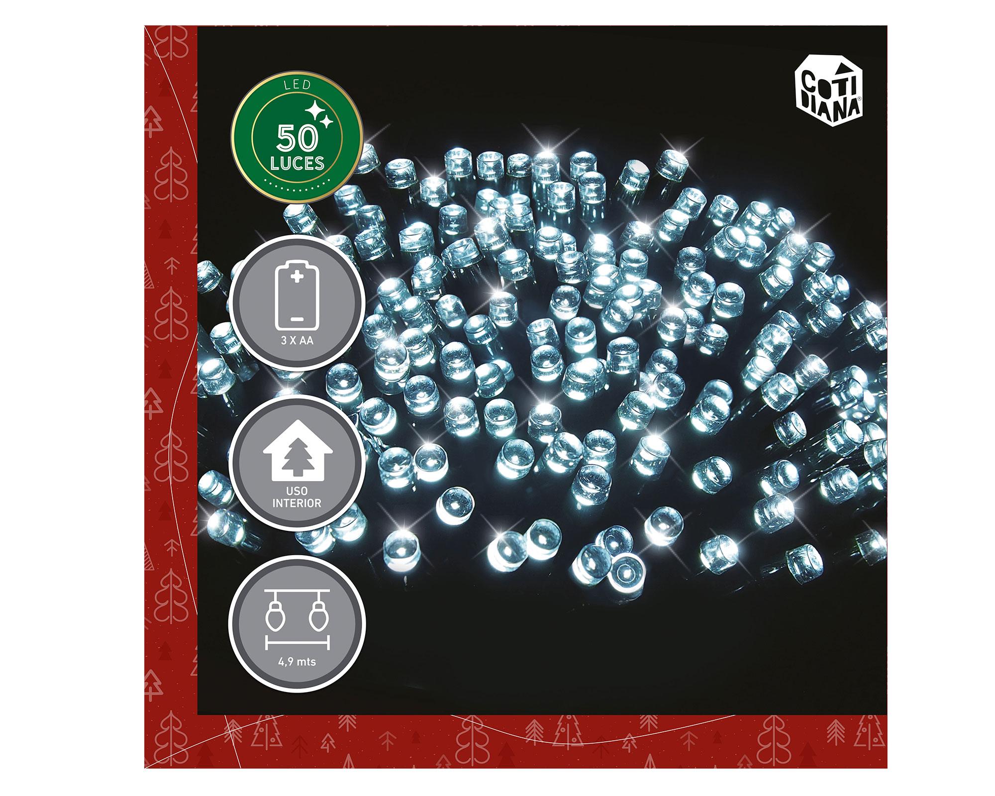 Luz decorativa a pilas 50L 4.9 m-4