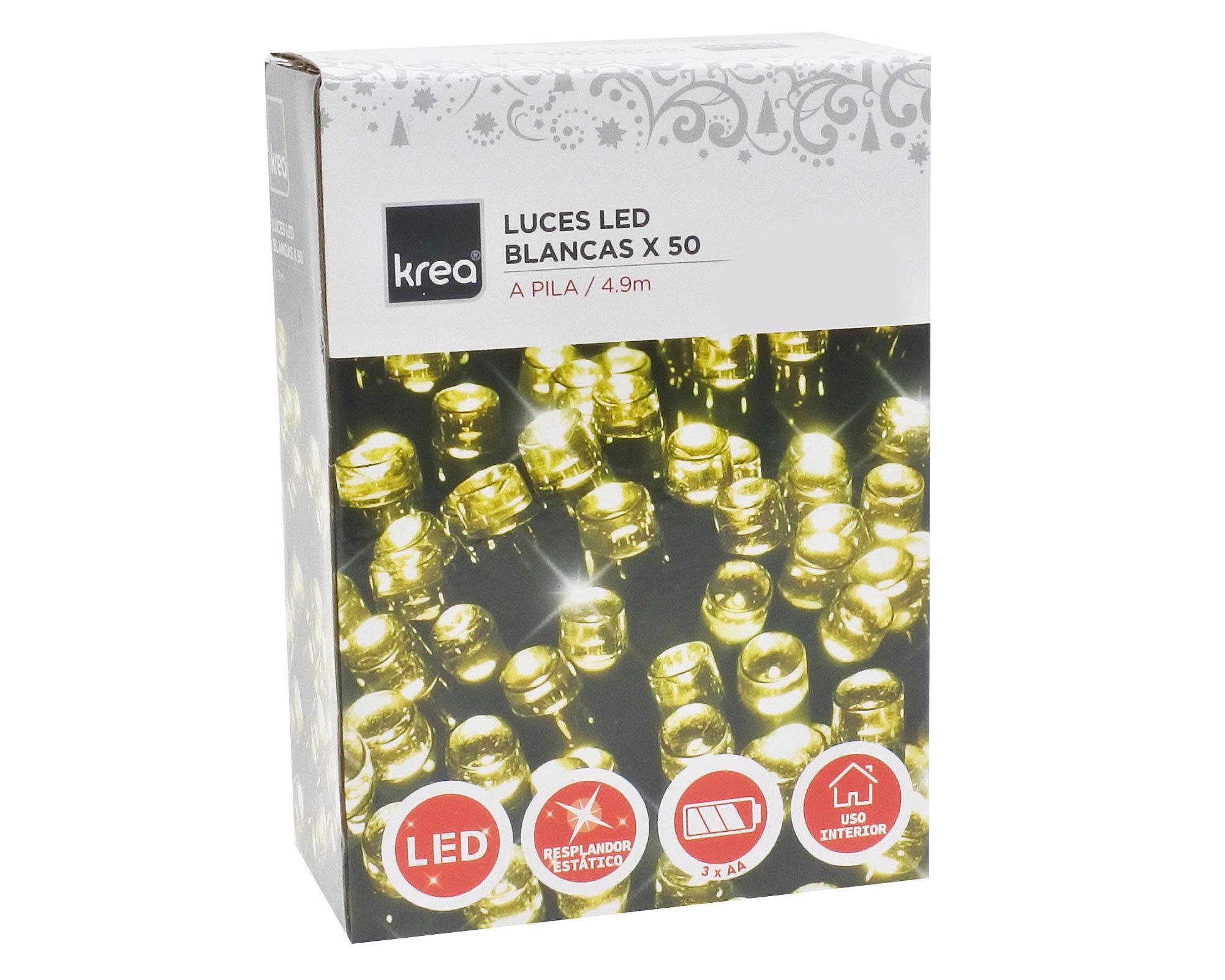 Luz decorativa a pilas 50L 4.9 m-2