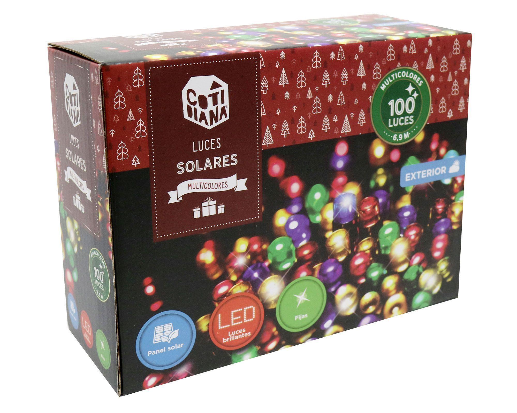luces navidad solar 100L multicolores Cotidiana-2
