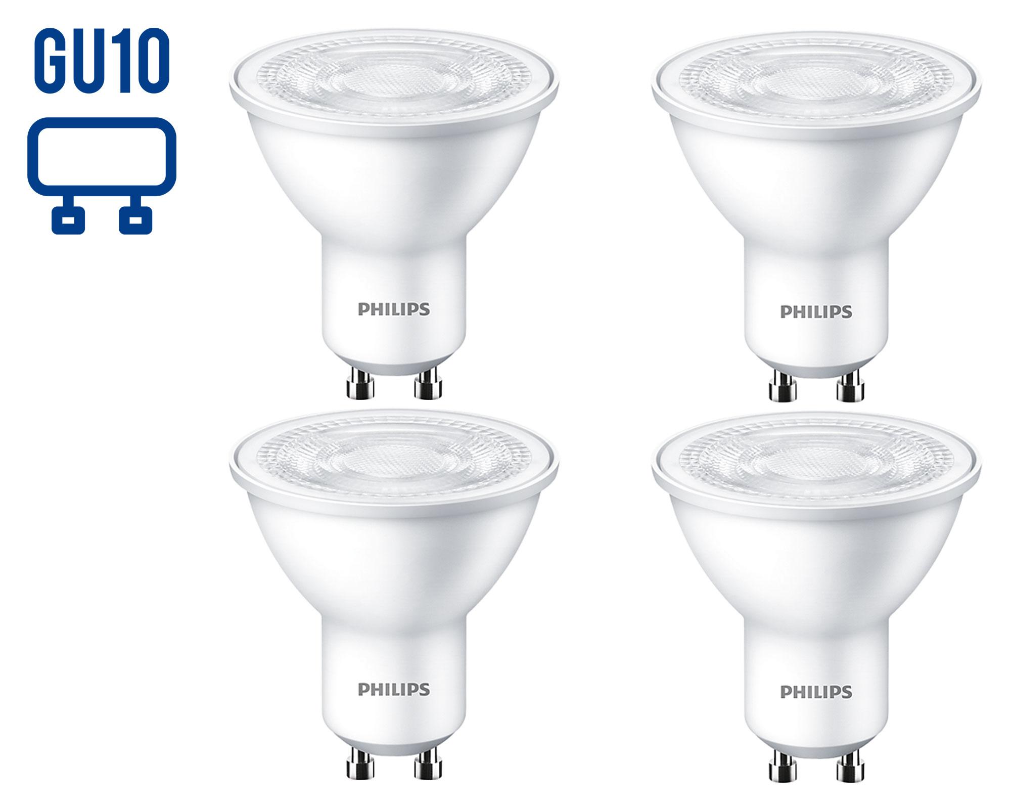 Ampolleta LED 50W GU10 luz fría Ecohome 4 unidades Philips-0