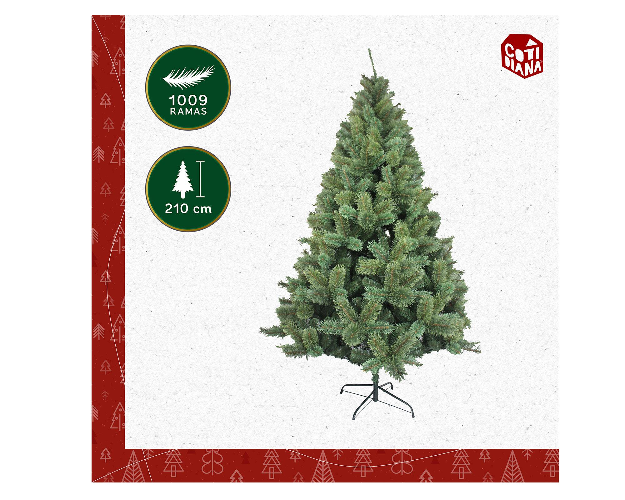 Árbol navidad 210 cm 1009 ramas N68 Cotidiana-2
