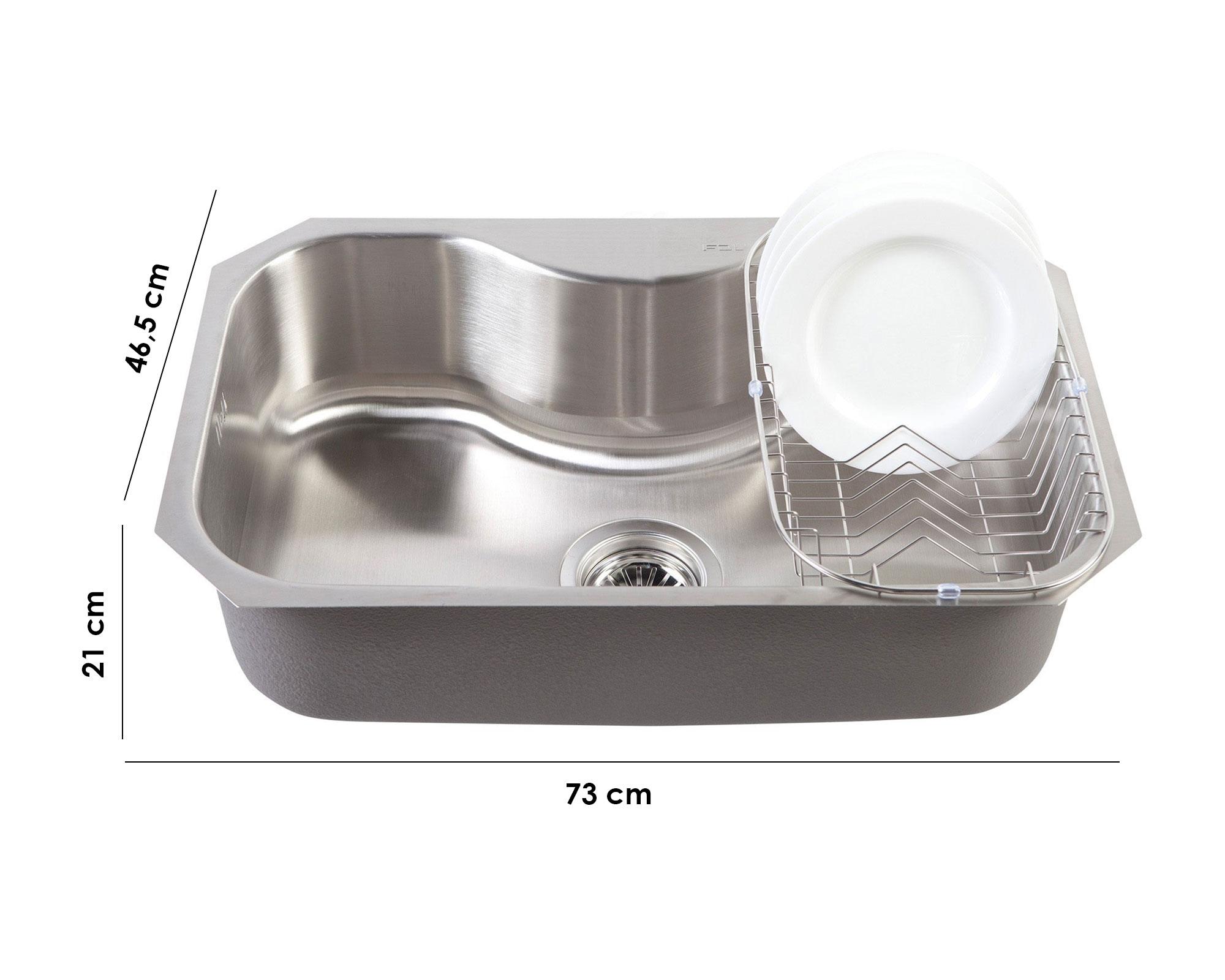 Lavaplatos empotrado 73x46.5 cm Acqua FDV-3