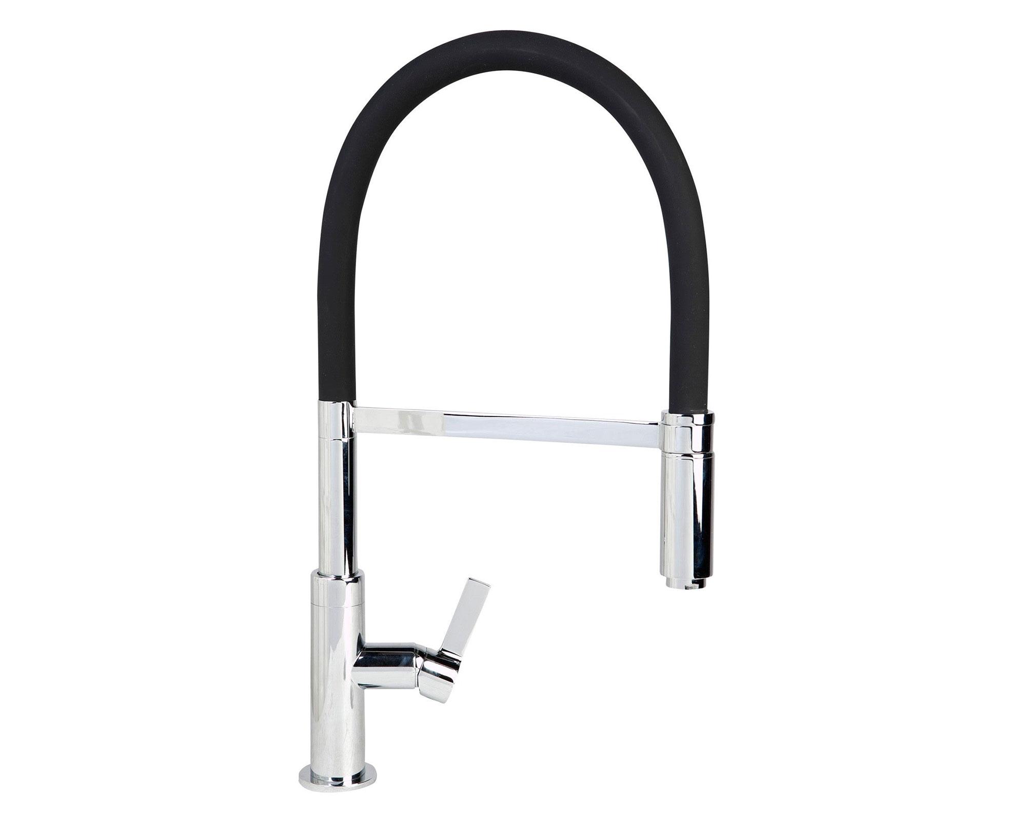 Monomando lavaplatos Chef negro gris-0