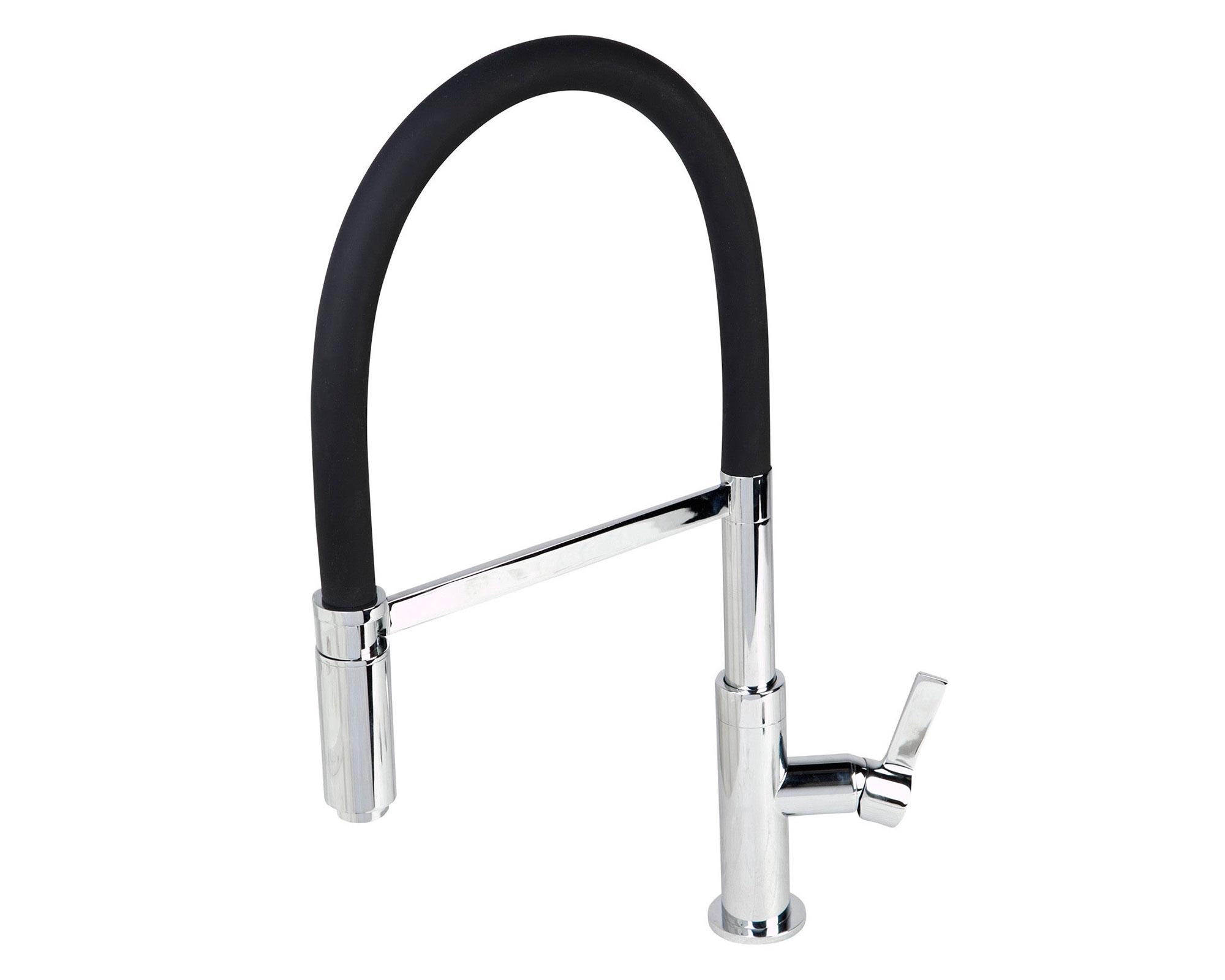 Monomando lavaplatos Chef negro gris-1