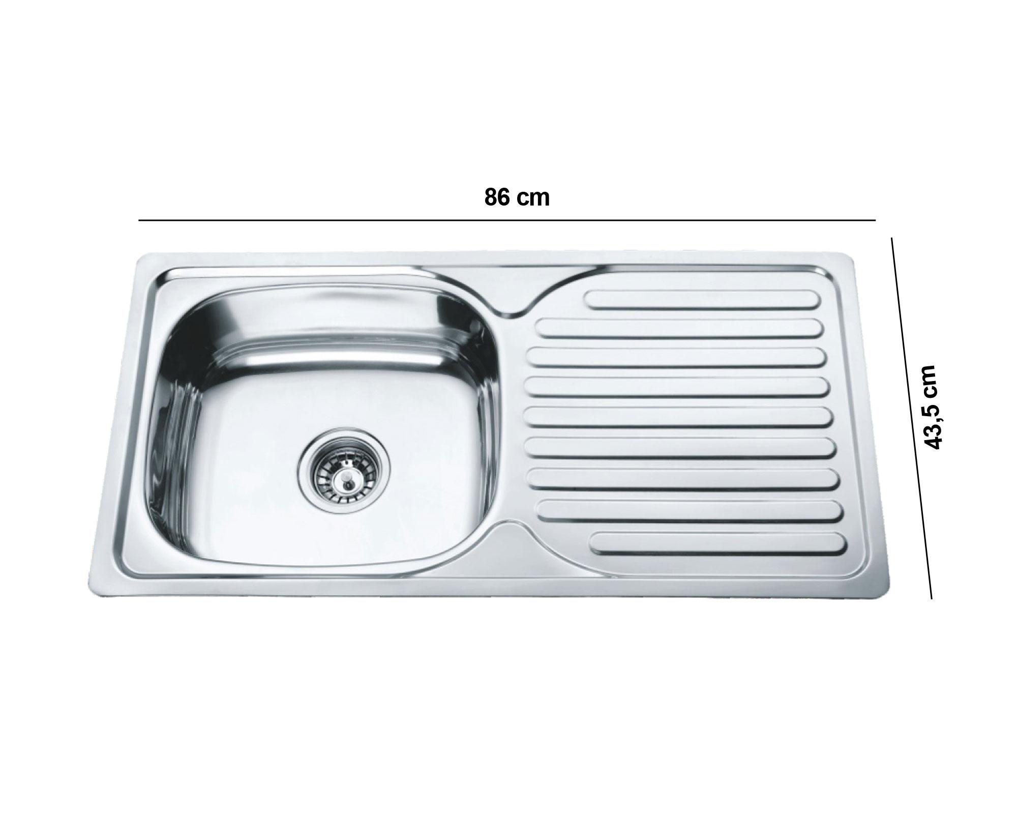 Lavaplatos Urban single gris 17x86x43.5 cm-2