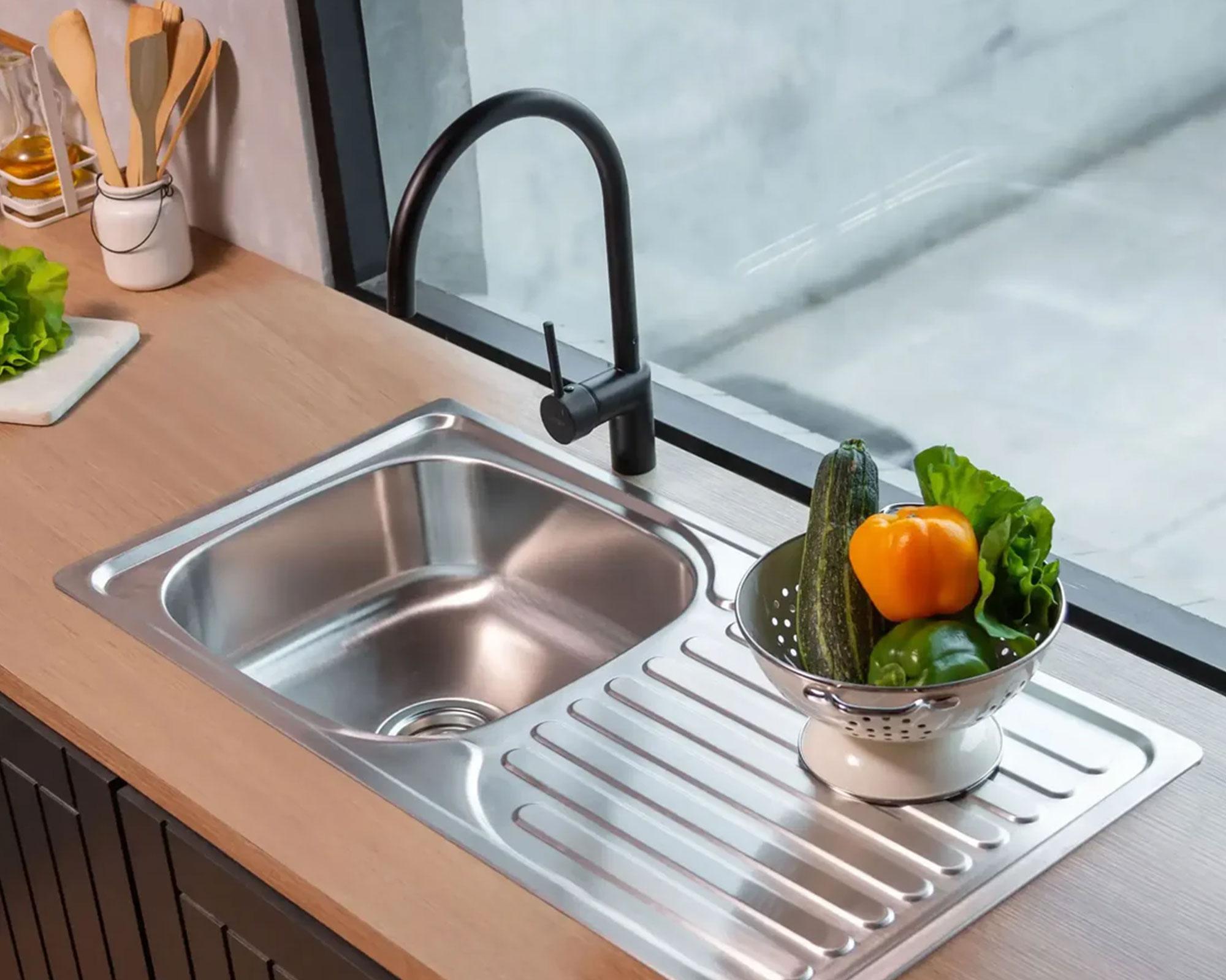 Lavaplatos Urban single gris 17x86x43.5 cm-1