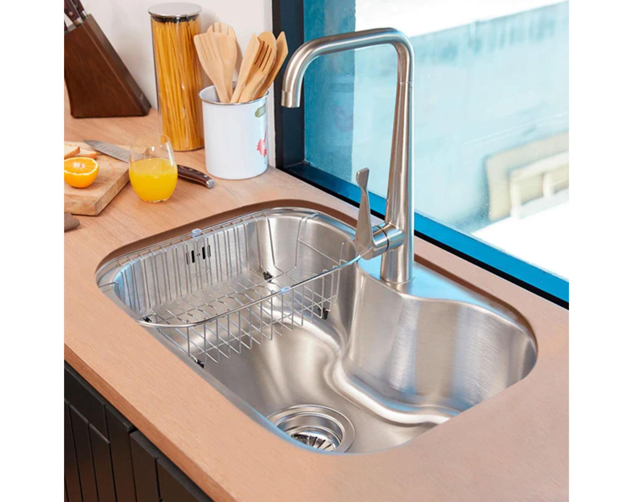 Lavaplatos Small acqua bajo cubierta gris 22x58x38 cm-3