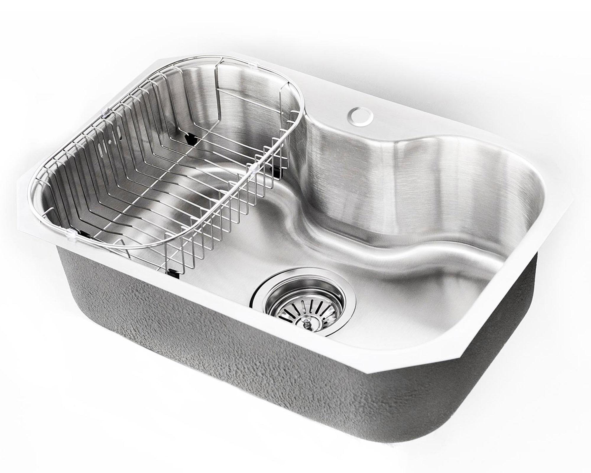 Lavaplatos Small acqua bajo cubierta gris 22x58x38 cm-2