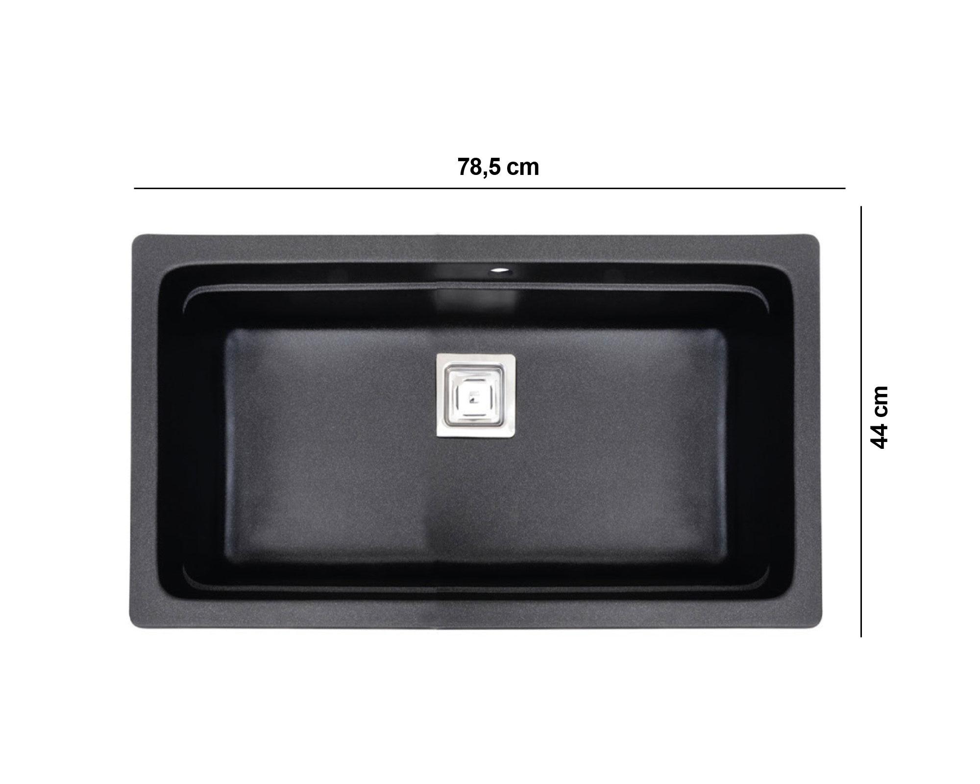 Lavaplatos sobreponer 78.5x44 cm Deluxe FDV-2
