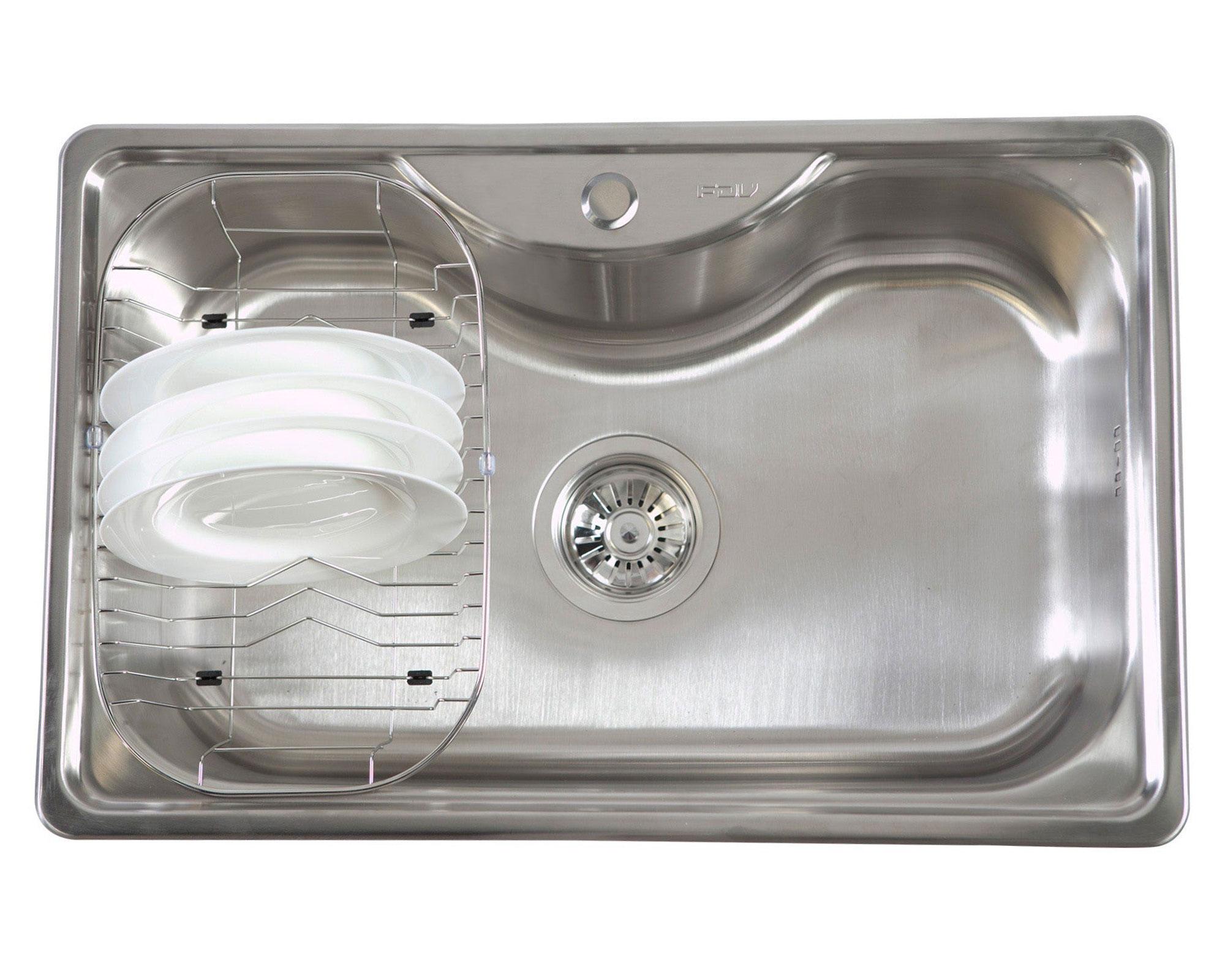 Lavaplatos sobreponer 75x48.5 cm Acqua FDV-0