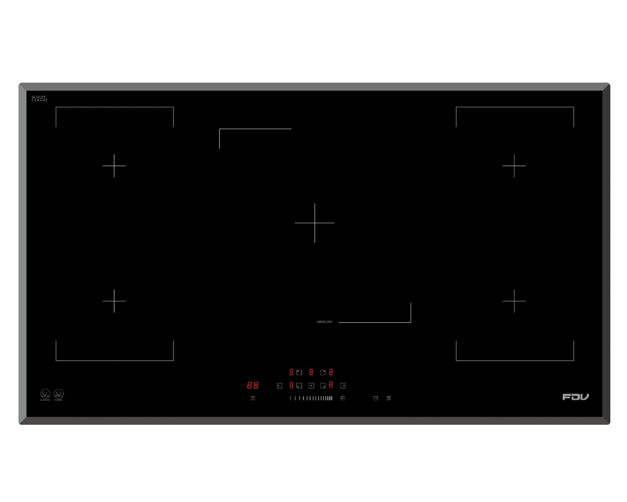 Encimera inducción 5 quemadores Deluxe 5 black FDV-0