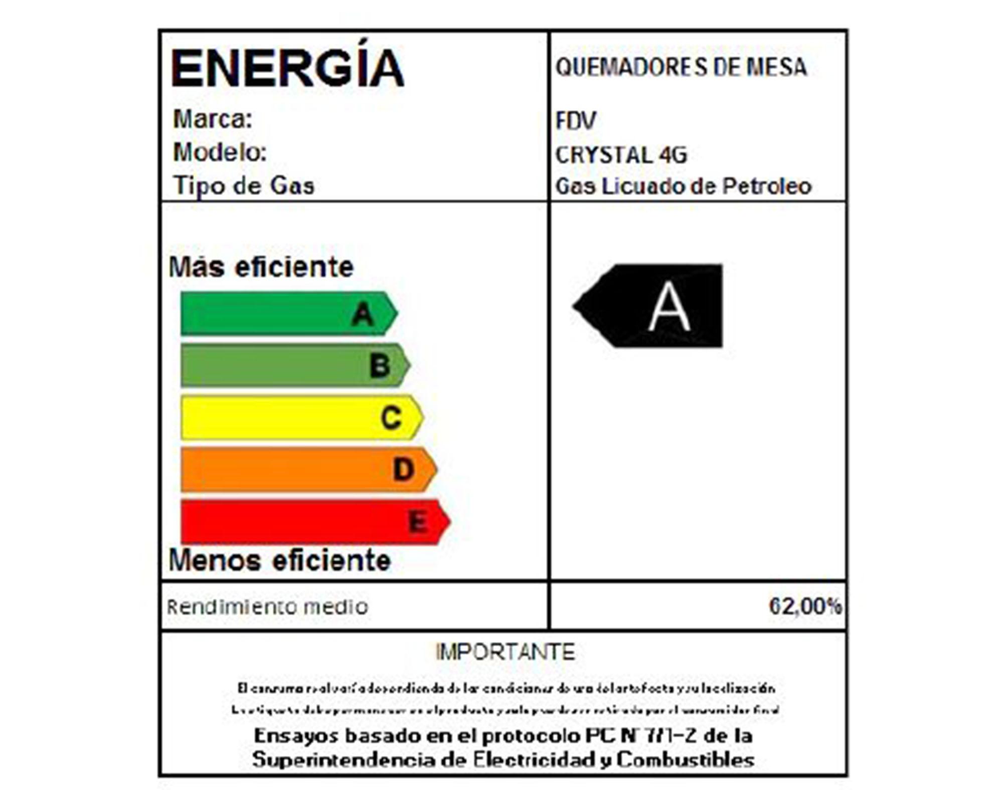 Encimera 4 quemadores Crystal 4G 60 BUT 2.0-5