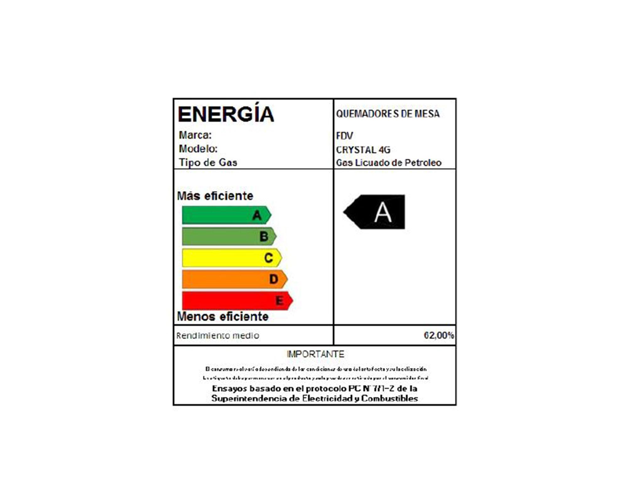 Encimera 4 quemadores Crystal 4G 60 BUT 2.0-5