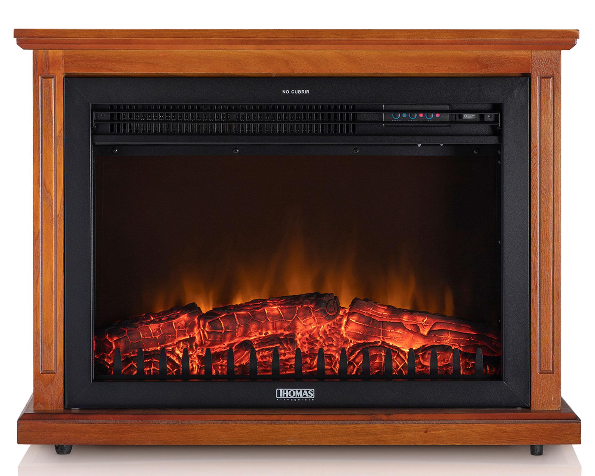 Chimenea eléctrica TH-FP100 café madera 2000W-0