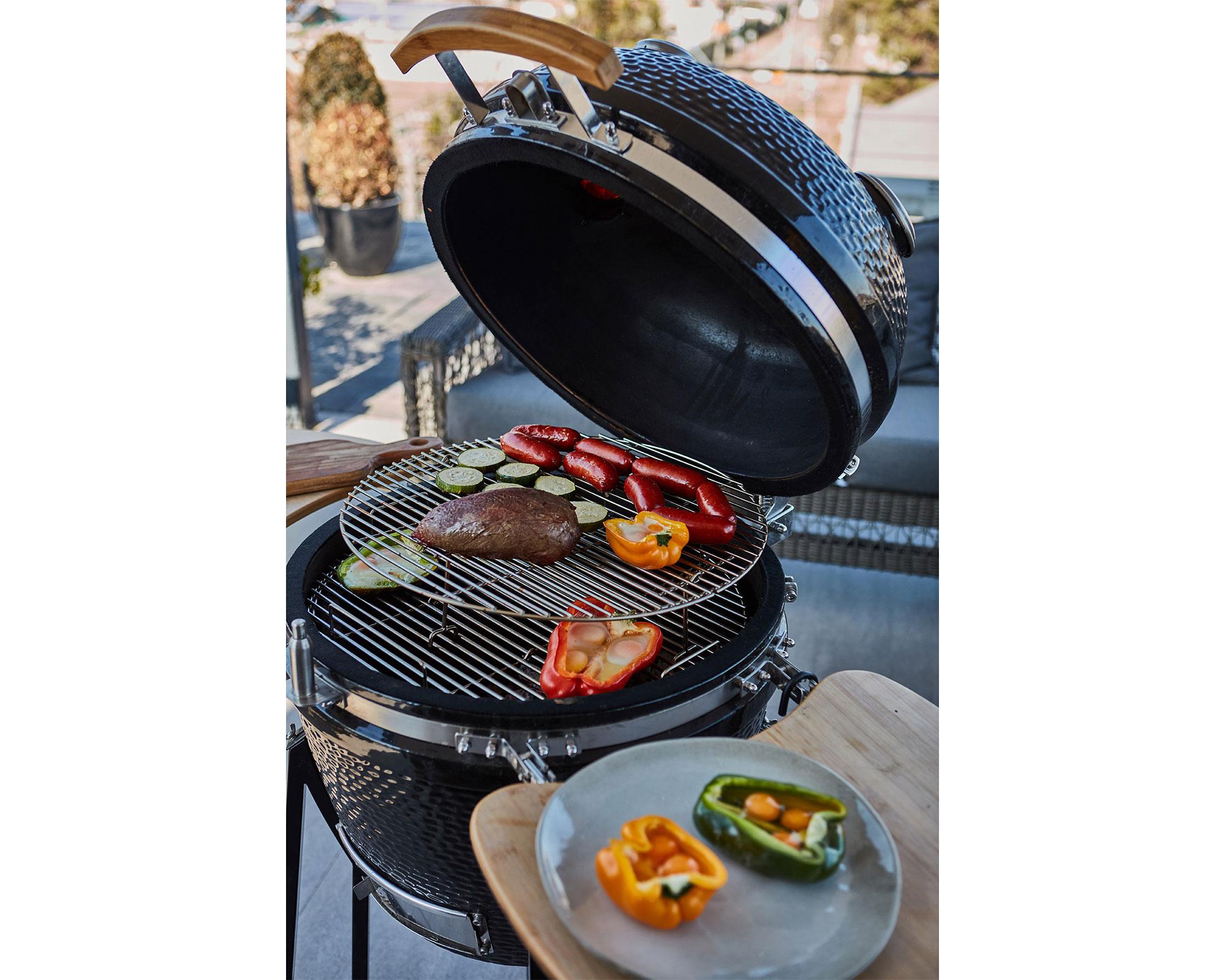 Parrilla carbón Kamado Tokio black-4