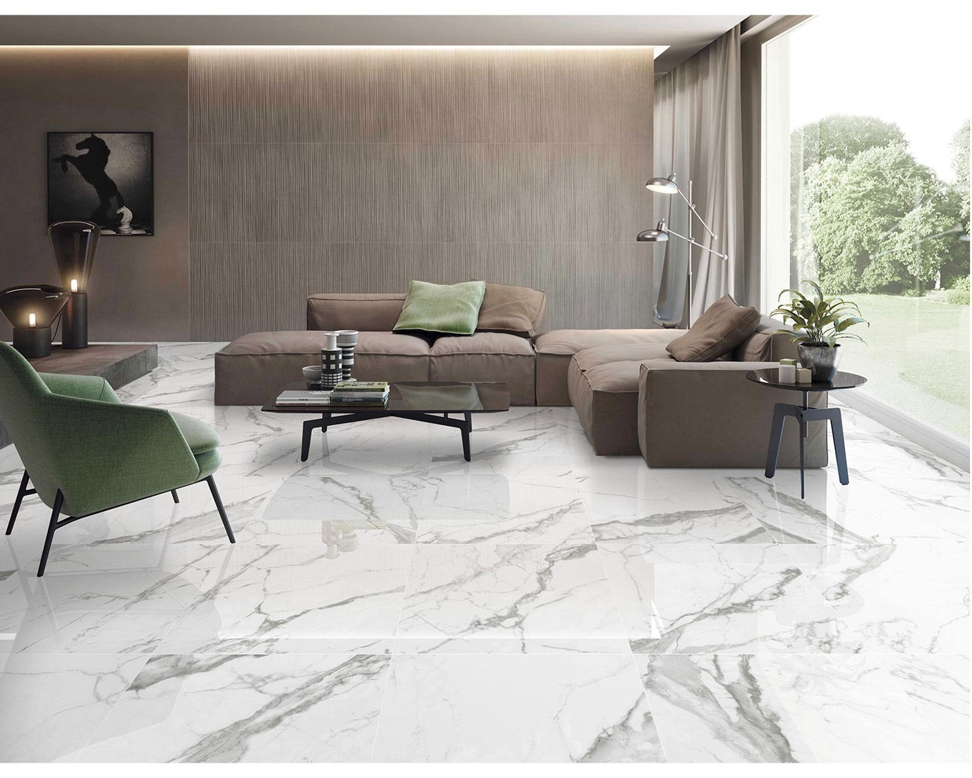 Porcelanato piso muro 60x120 cm Statuario blanco 1.44 m2 Klipen-1