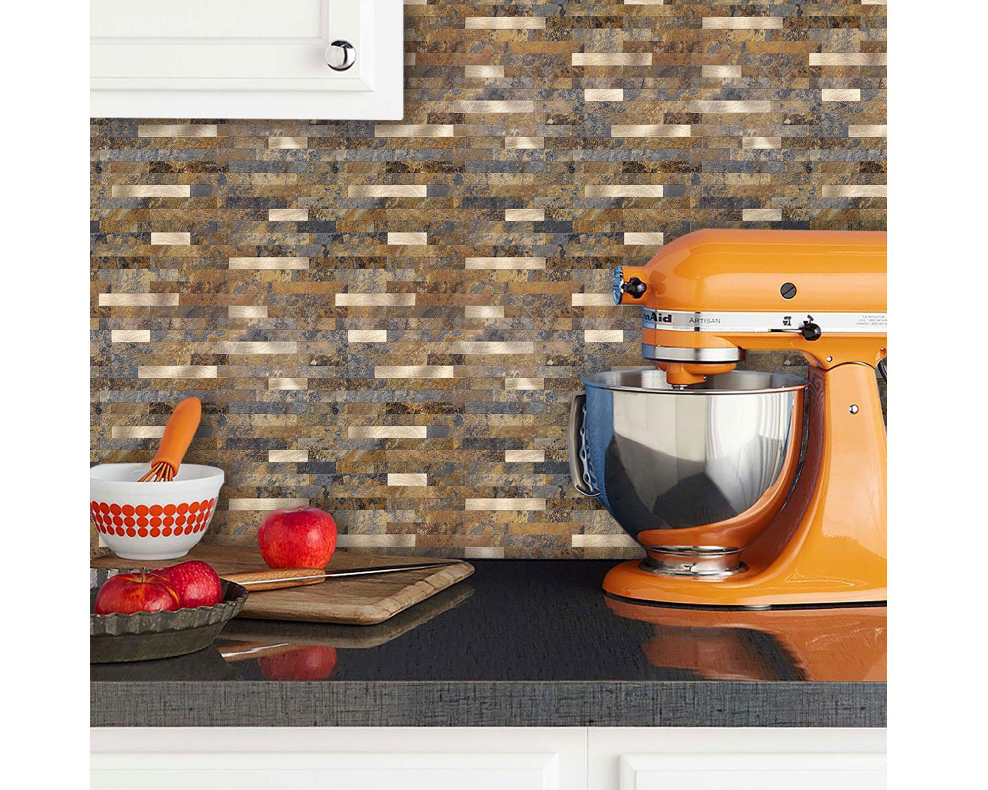 Mosaico vinílico 3D piedra oxidada 4 mm 29.7x29.2 cm-2