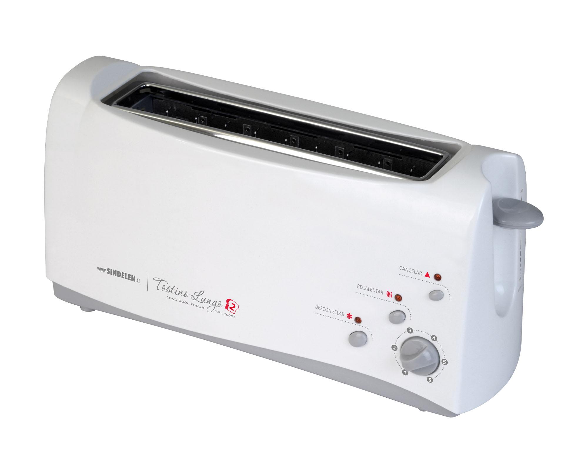 Tostador 2 rebanadas 1000W TP-1100BL blanco Sindelen-0
