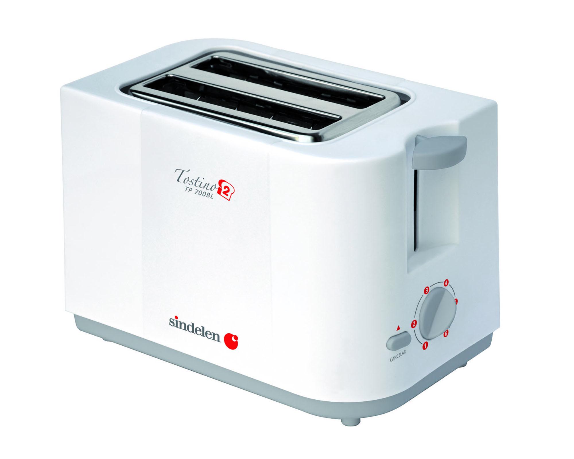 Tostador 2 rebanadas 700W TP-700BL blanco Sindelen-0