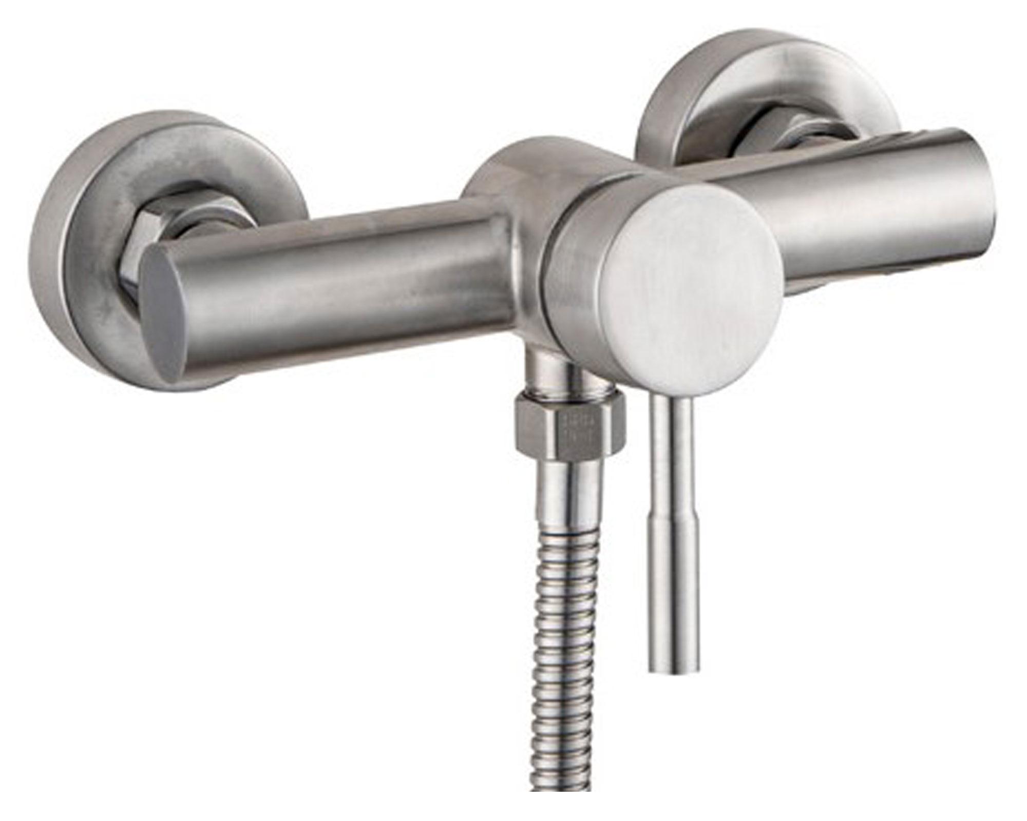 Monomando ducha 24.5x18 cm Stal gris Duschy-1