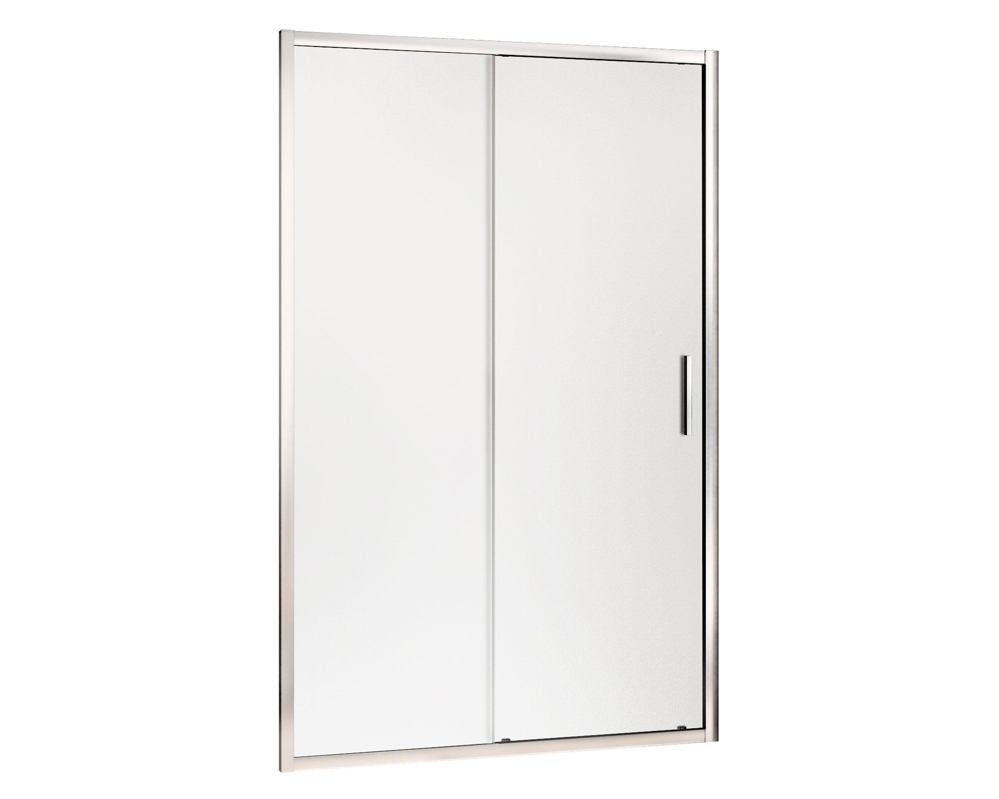 Mampara corredera frontal Premium perfil cromado 190x110x3.5 cm-0