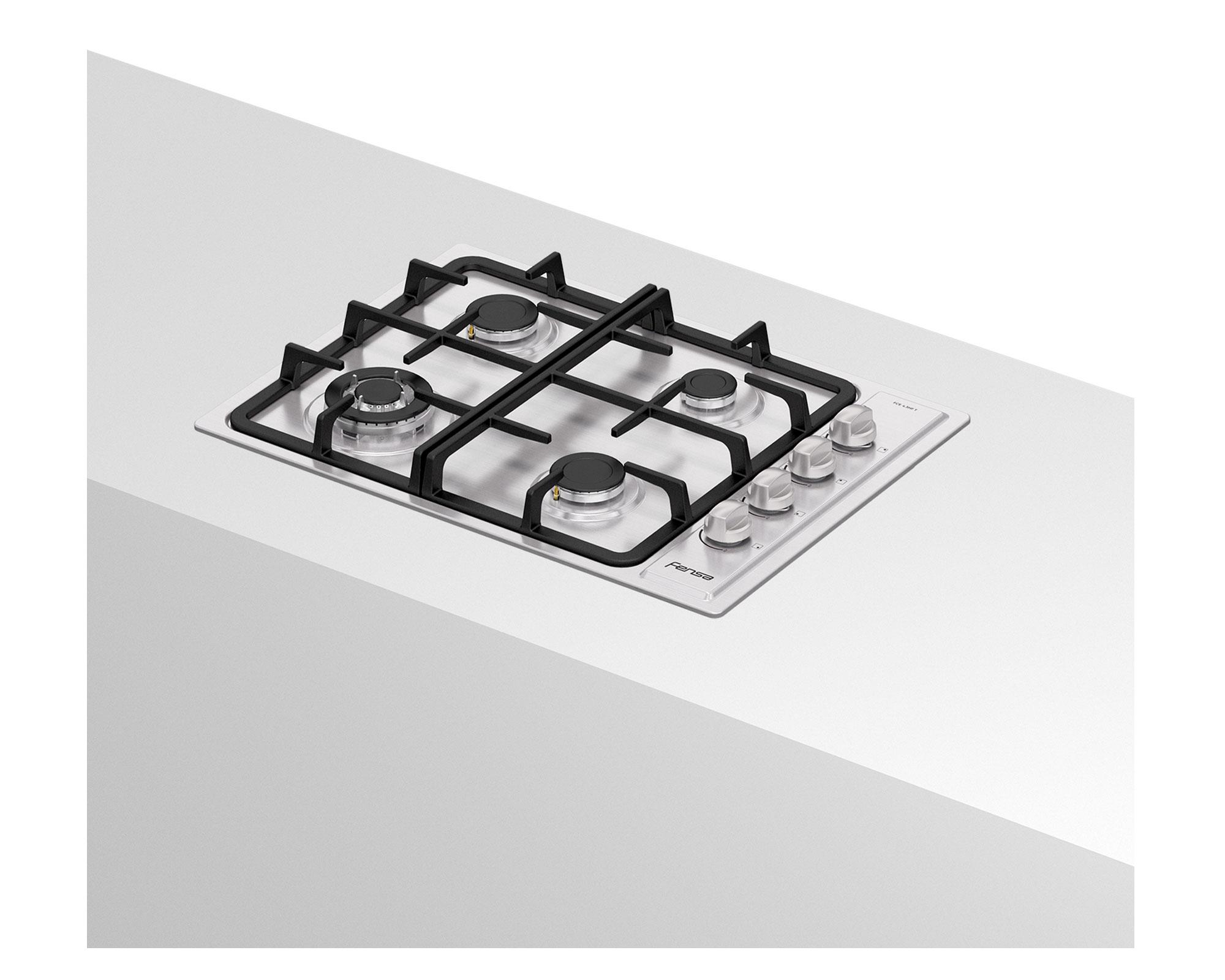 Encimera 4 quemadores FCE 4.3HF T gris Fensa-2