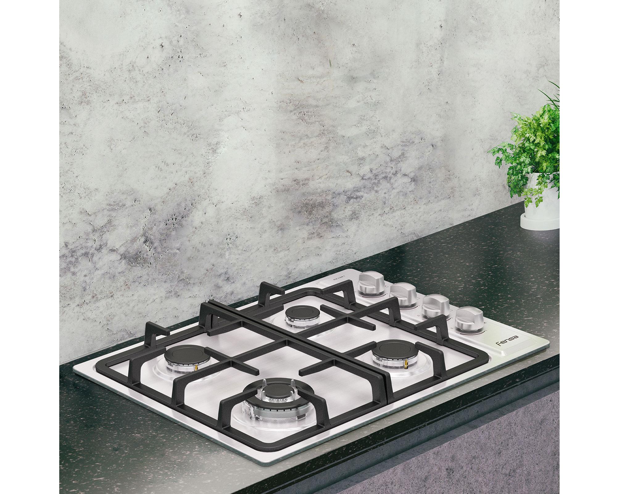 Encimera 4 quemadores FCE 4.3HF T gris Fensa-3