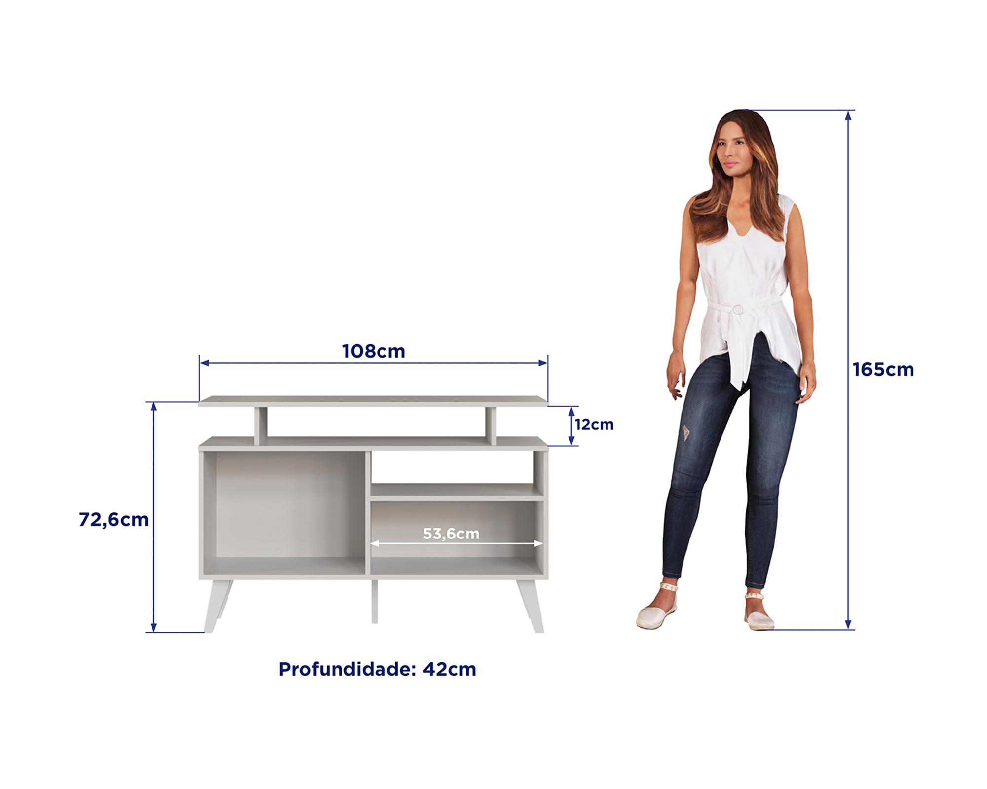 Rack TV 43" Tokio blanco/café-7