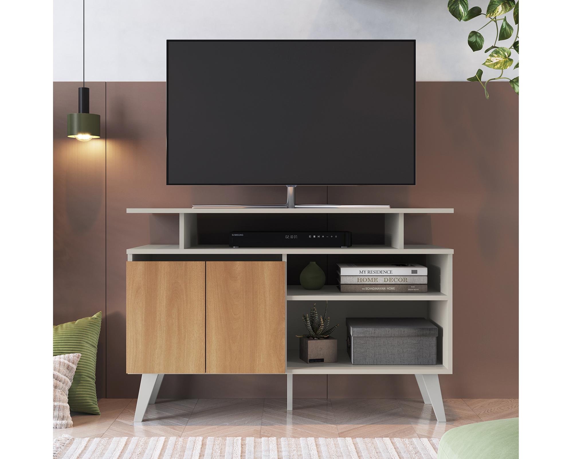 Rack TV 43" Tokio blanco/café-6