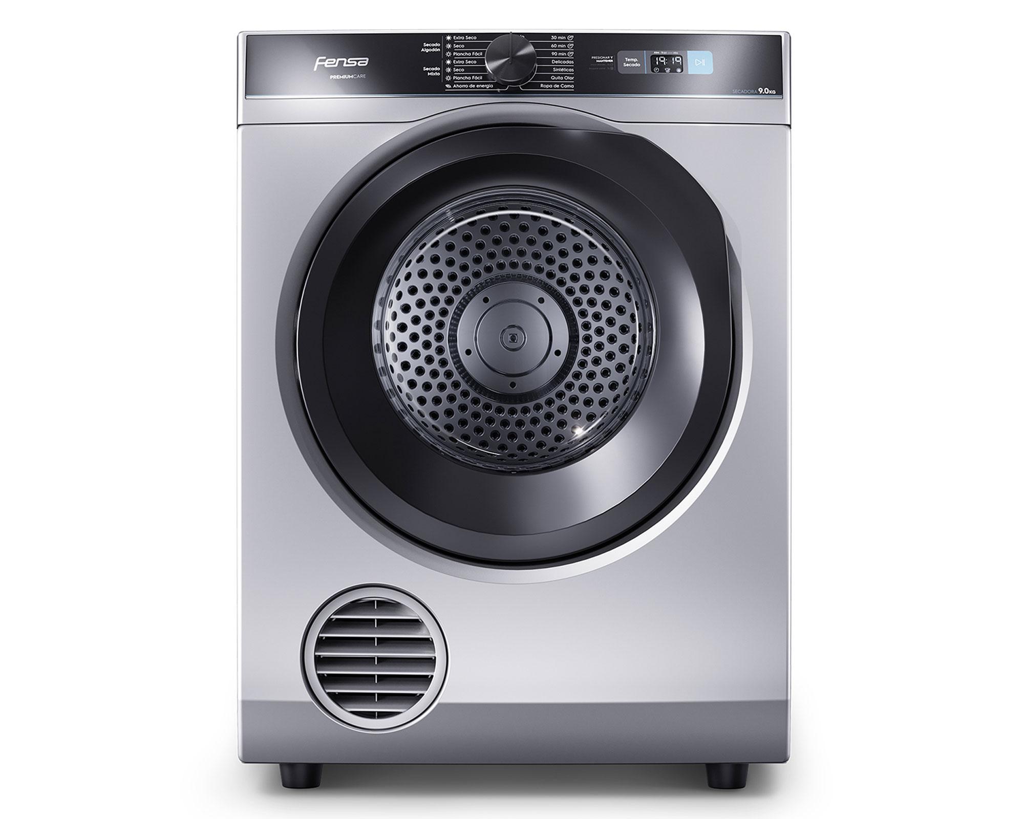 Secadora carga frontal 9 kg Premium Care 9D silver Fensa-0