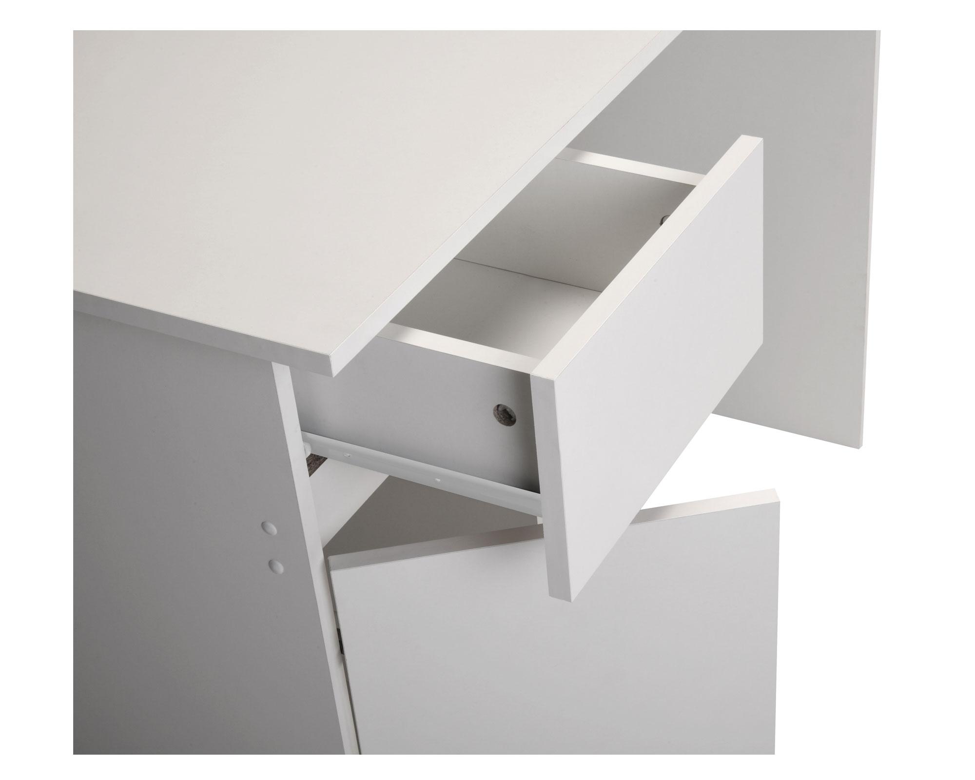 Escritorio 1 puerta 1 cajón blanco Cic-4