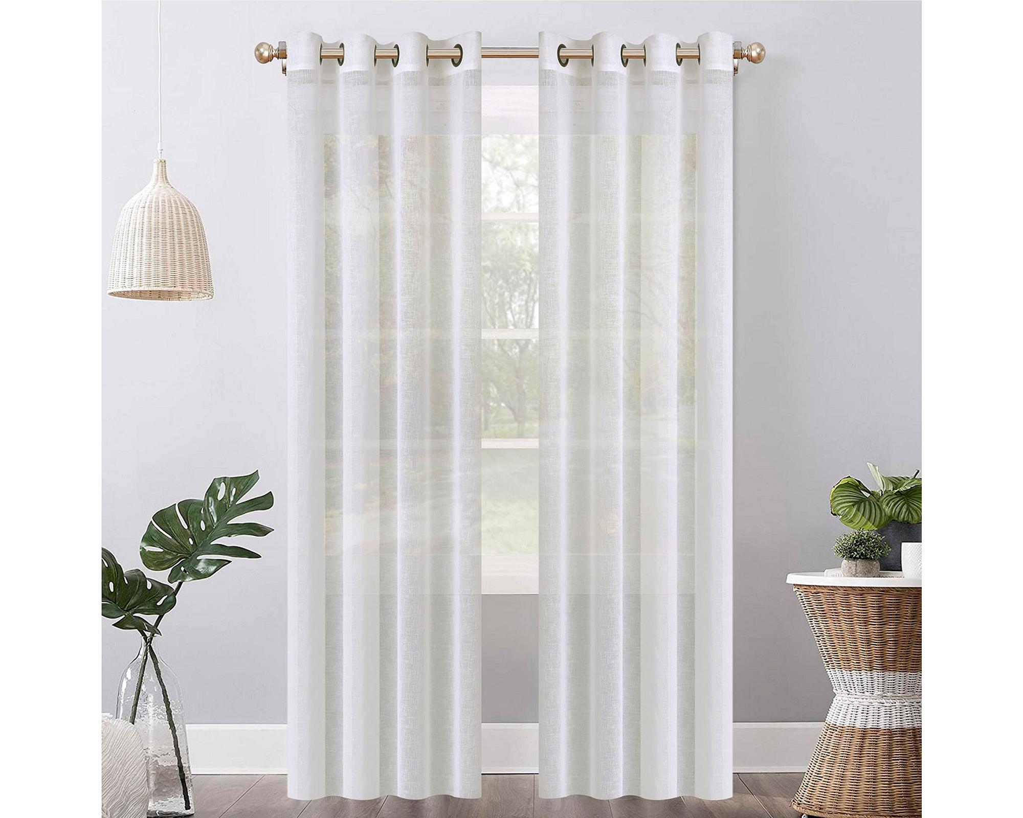 Cortina velo gasa natural ojetillo 200x230 cm poliéster 1 paño Bellavista Home-0