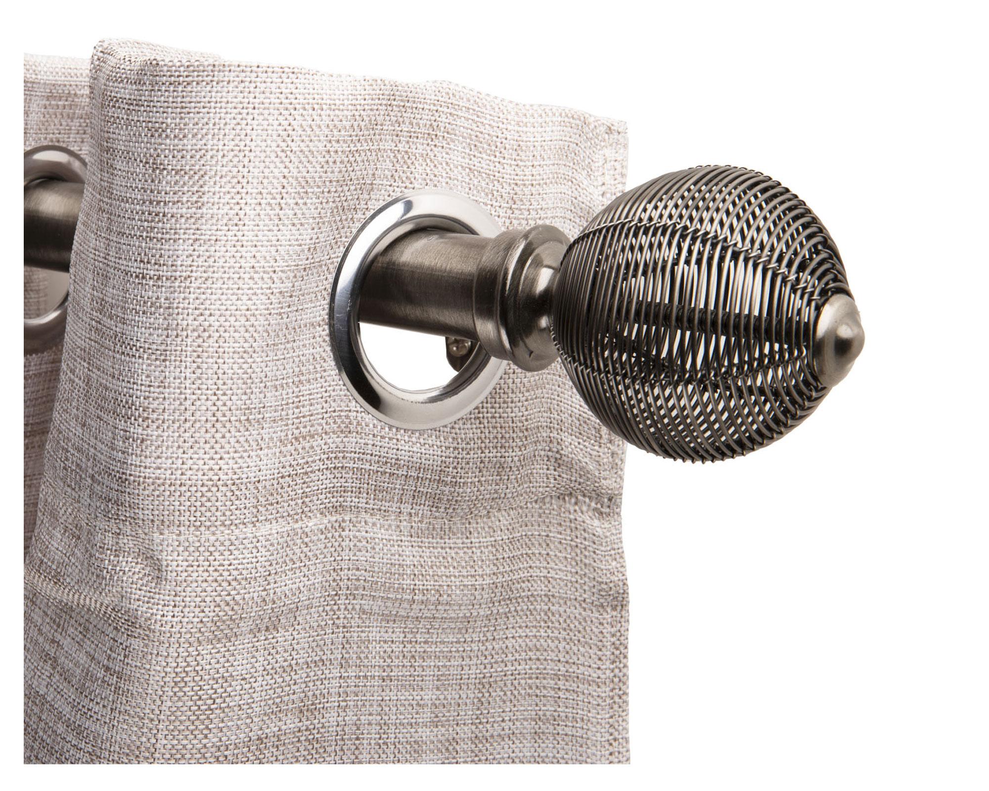 Barra cortina extensible 120/210 cm Esfera plateado Dib-2